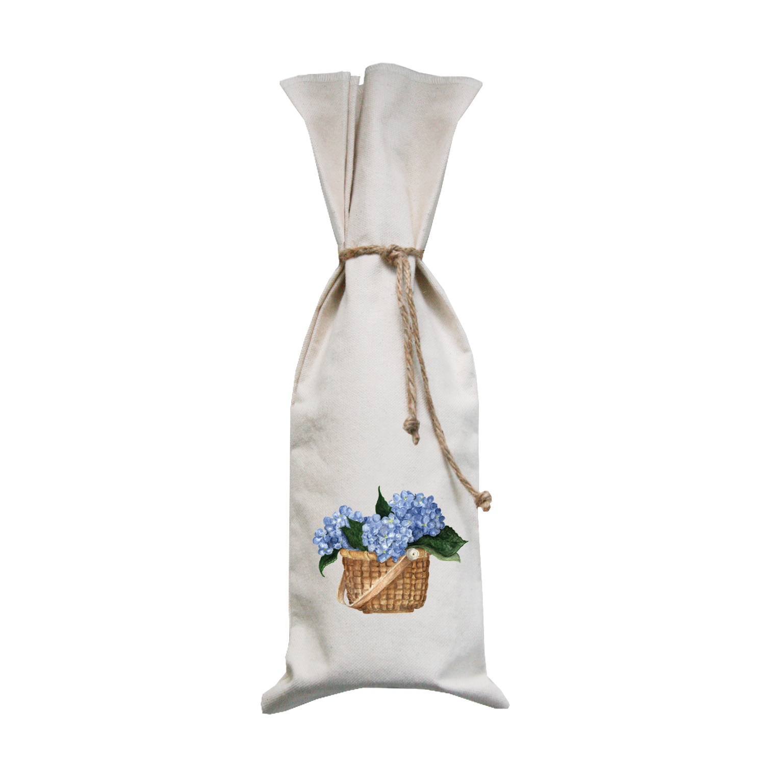 hydrangea basket wine bag