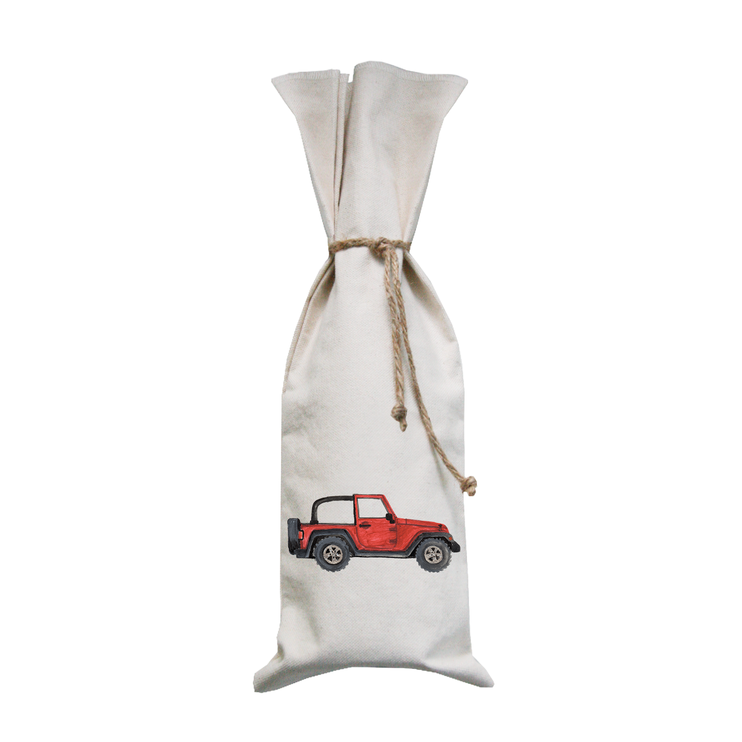 red jeep wine bag