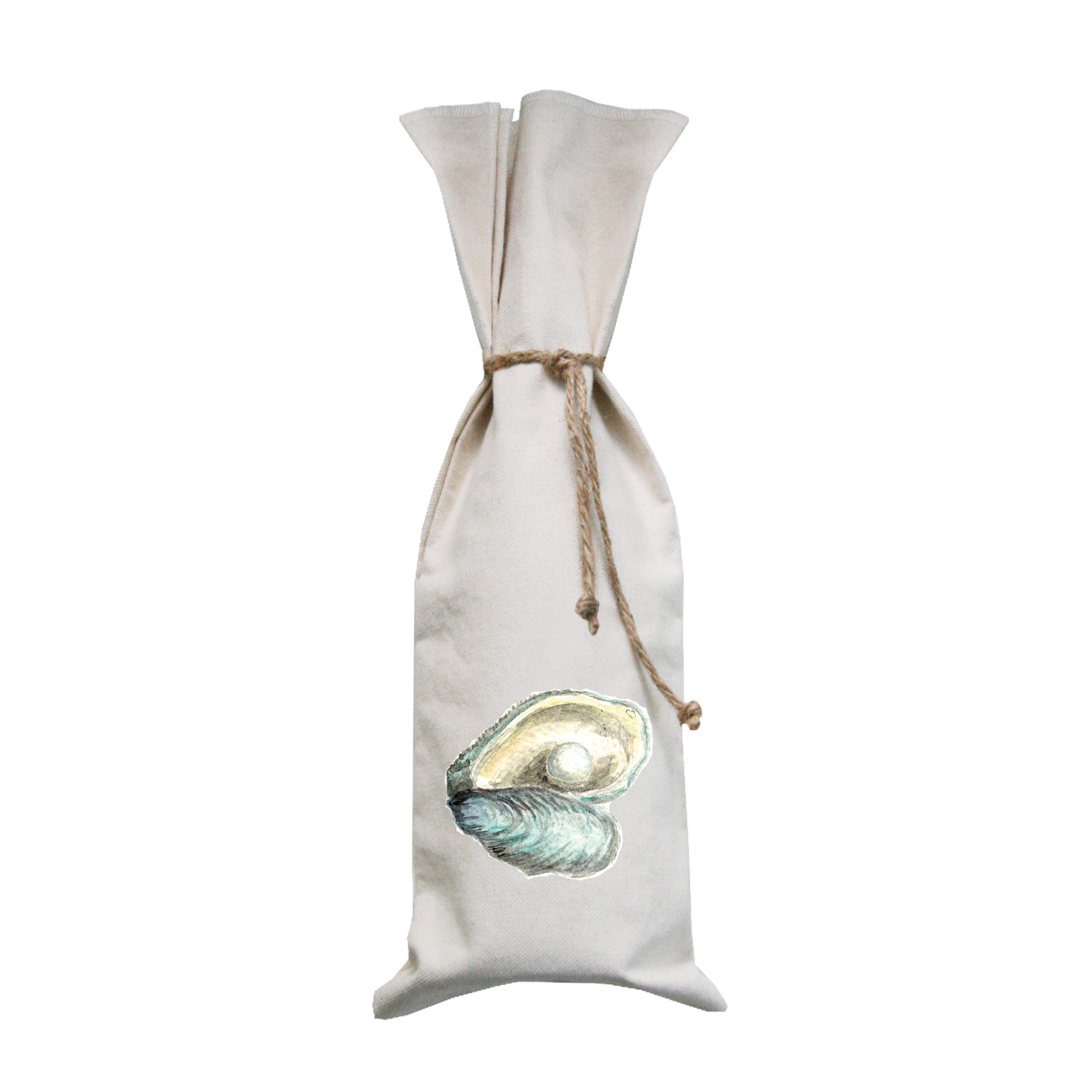 oyster + pearl wine bag