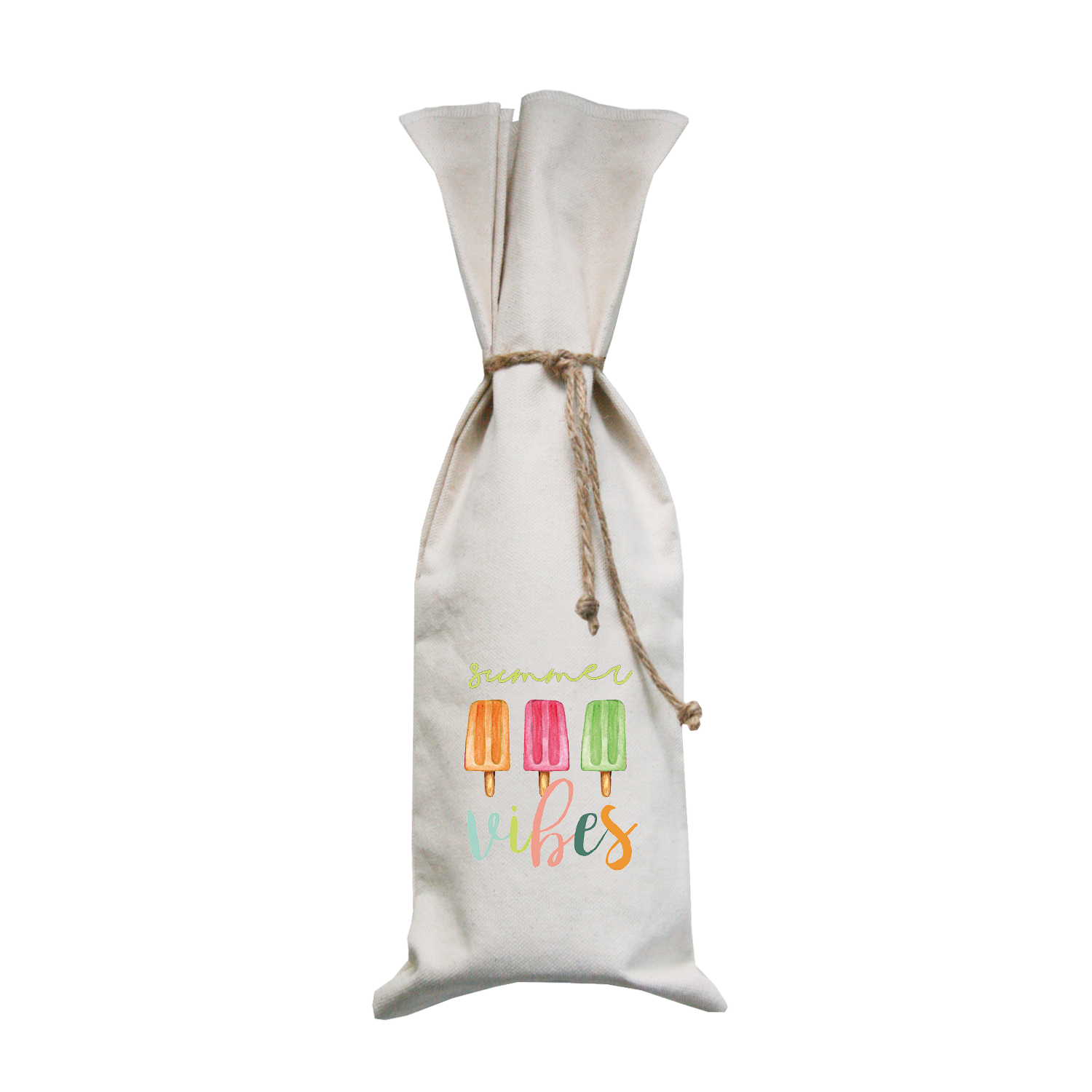 summer vibes wine bag