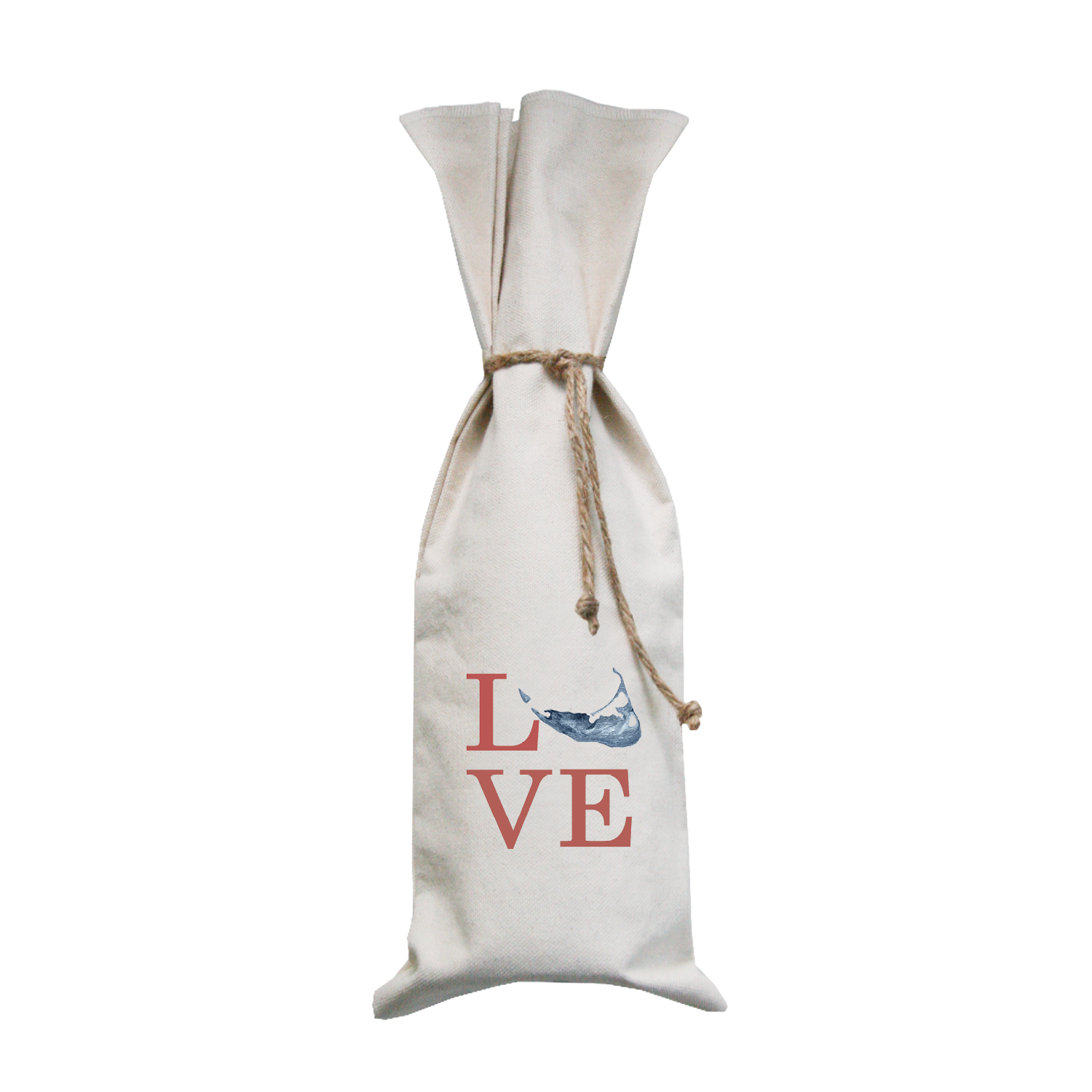 love nantucket island wine bag