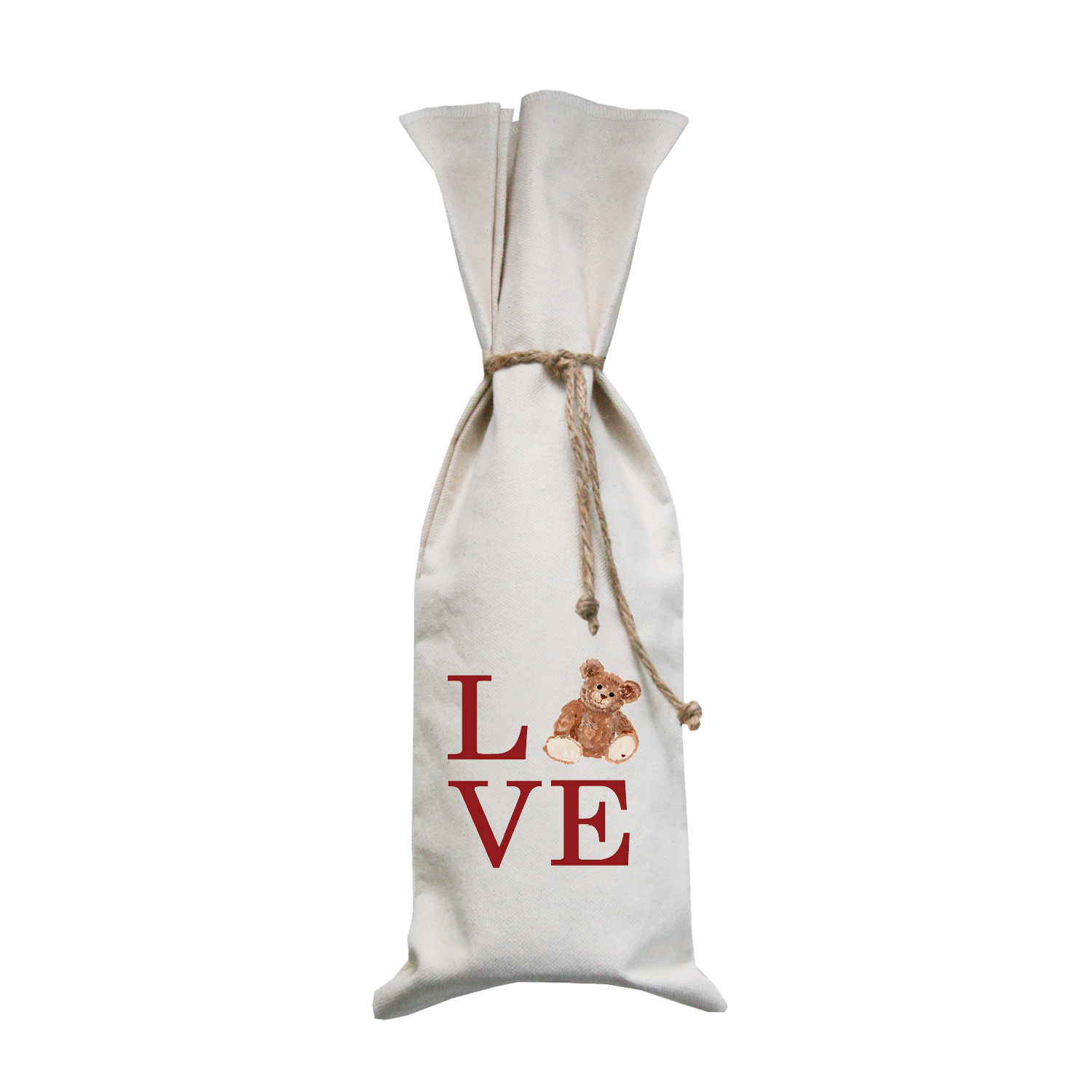 love teddy wine bag