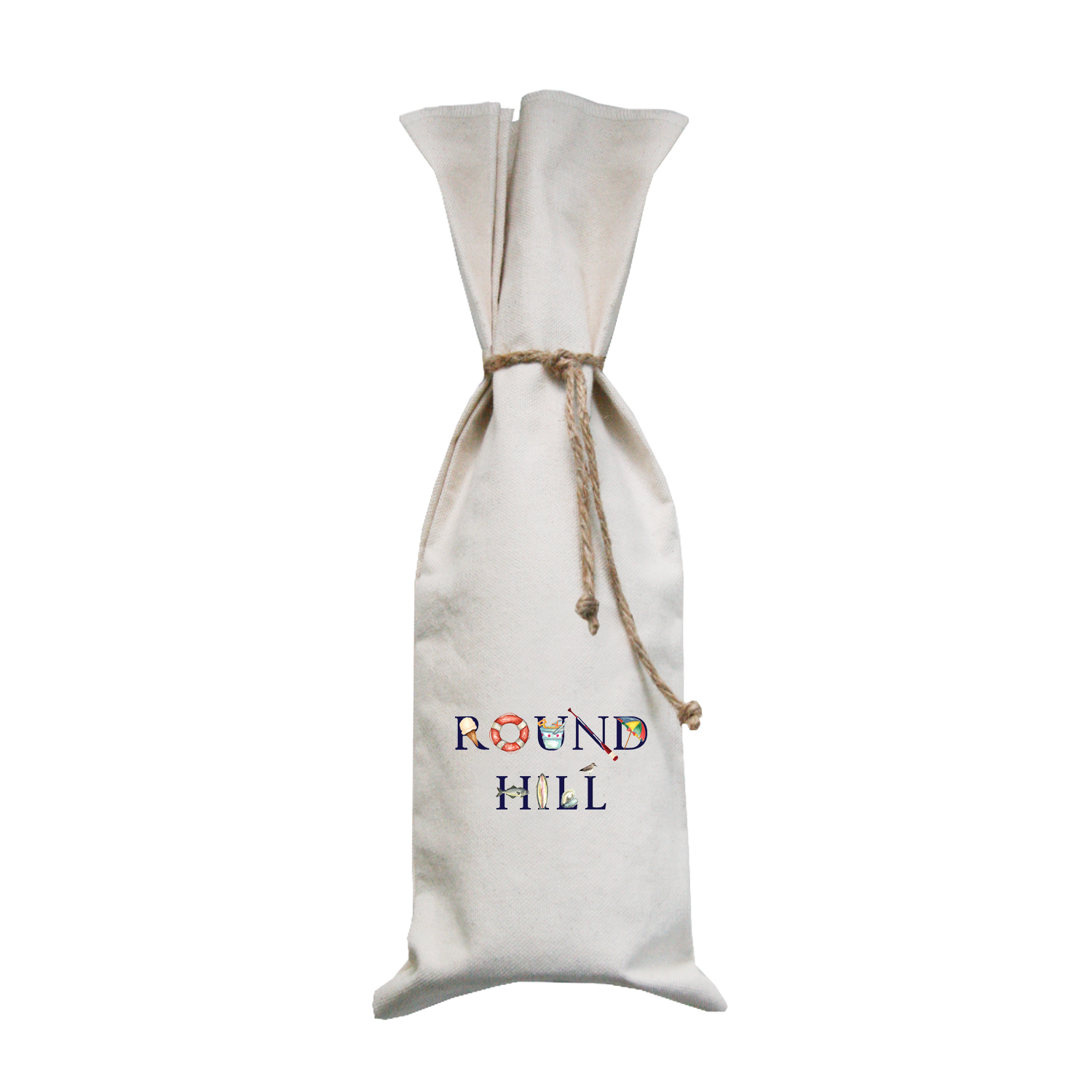 round hill beach wine bag
