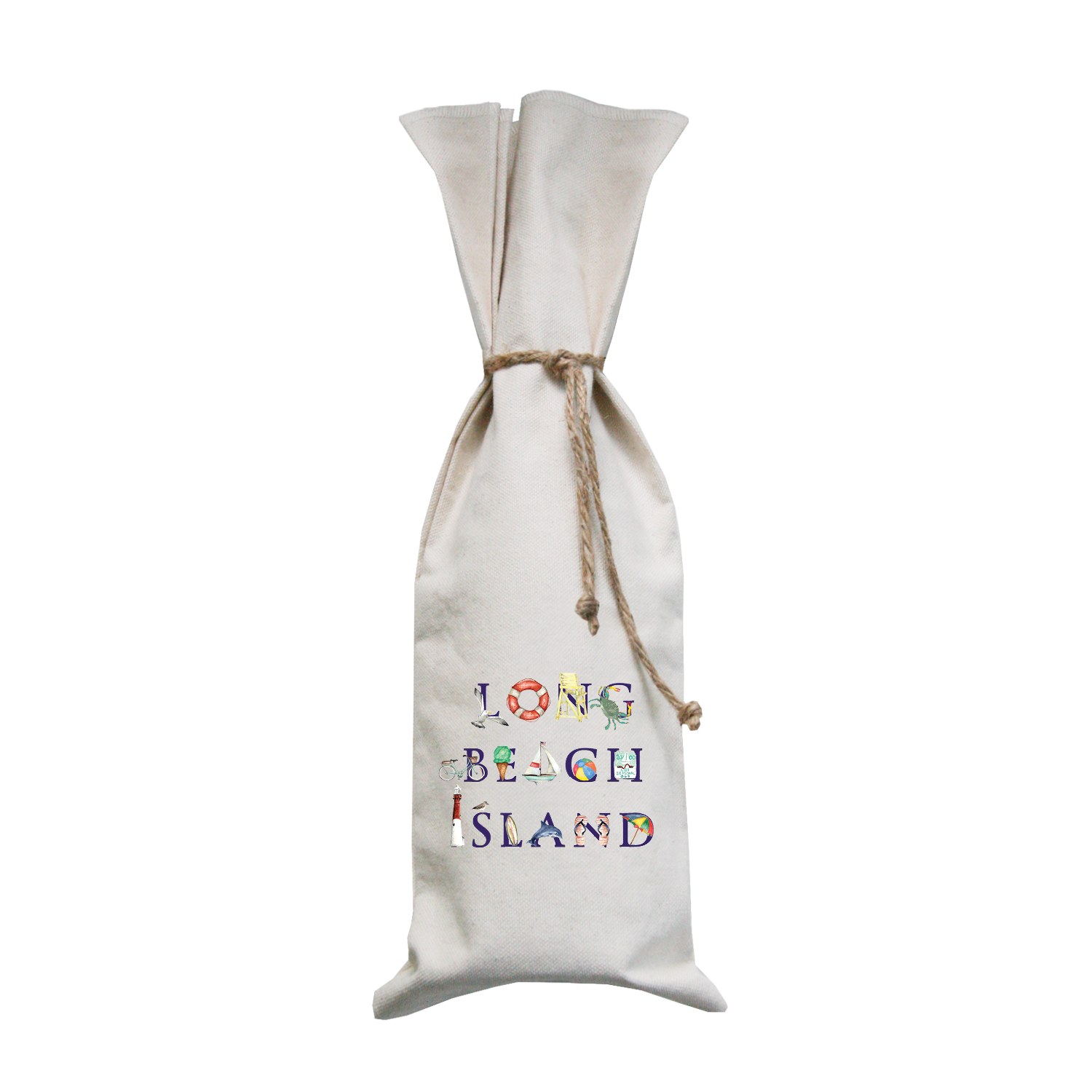 long beach island (new) wine bag