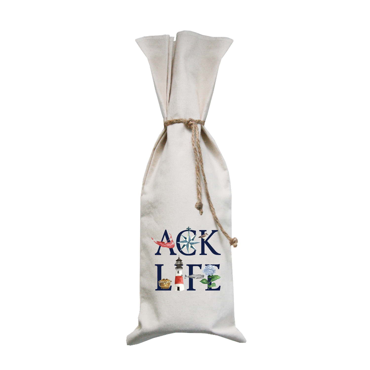 ACK LIFE Nantucket wine bag