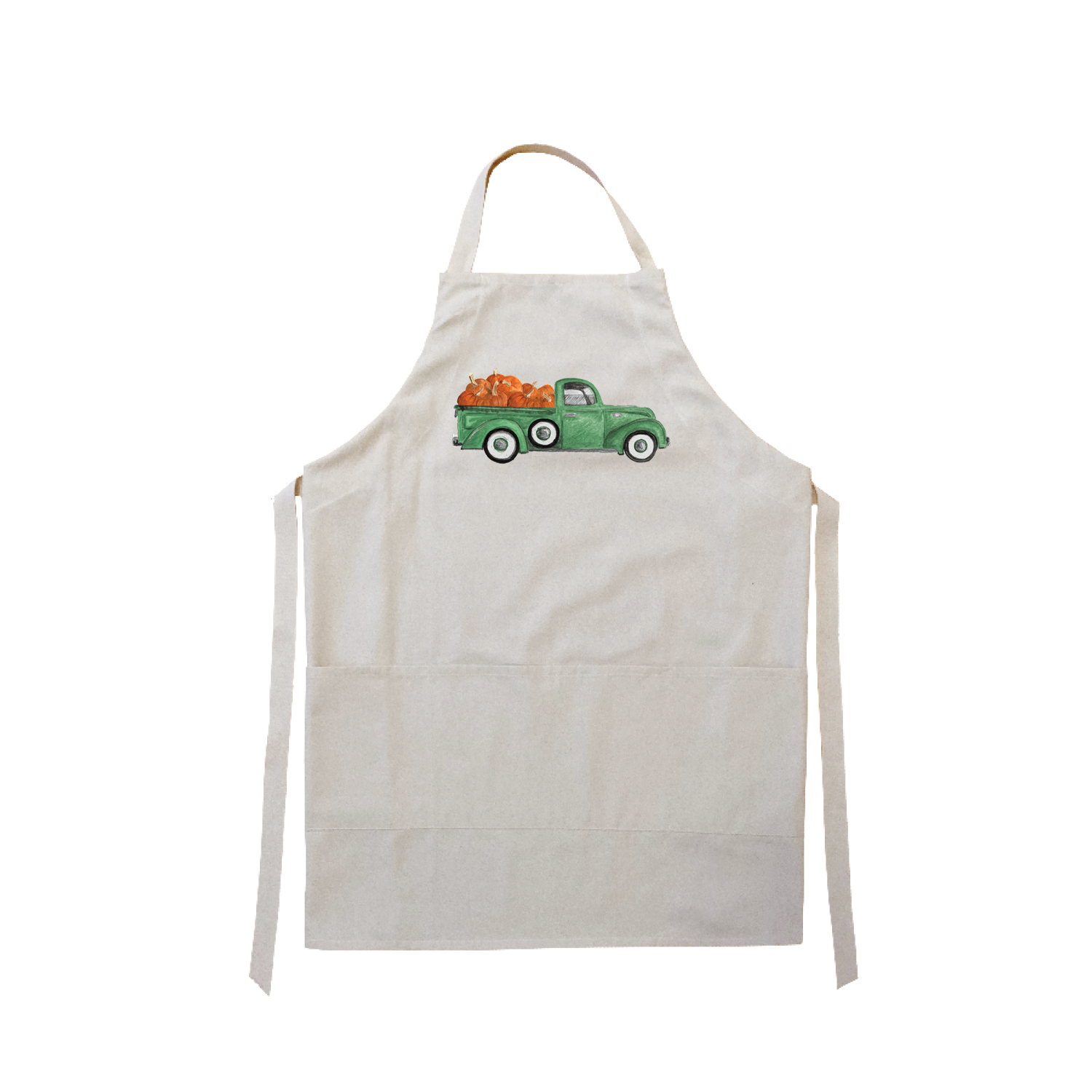 truck with pumpkins apron