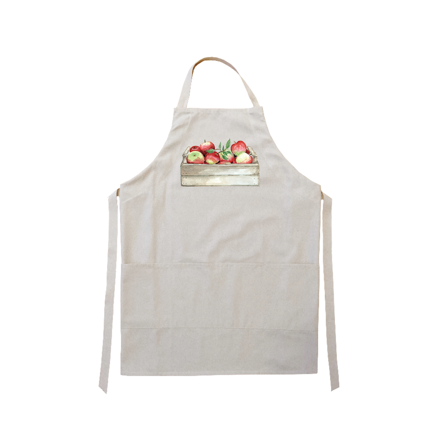 apples in crate apron