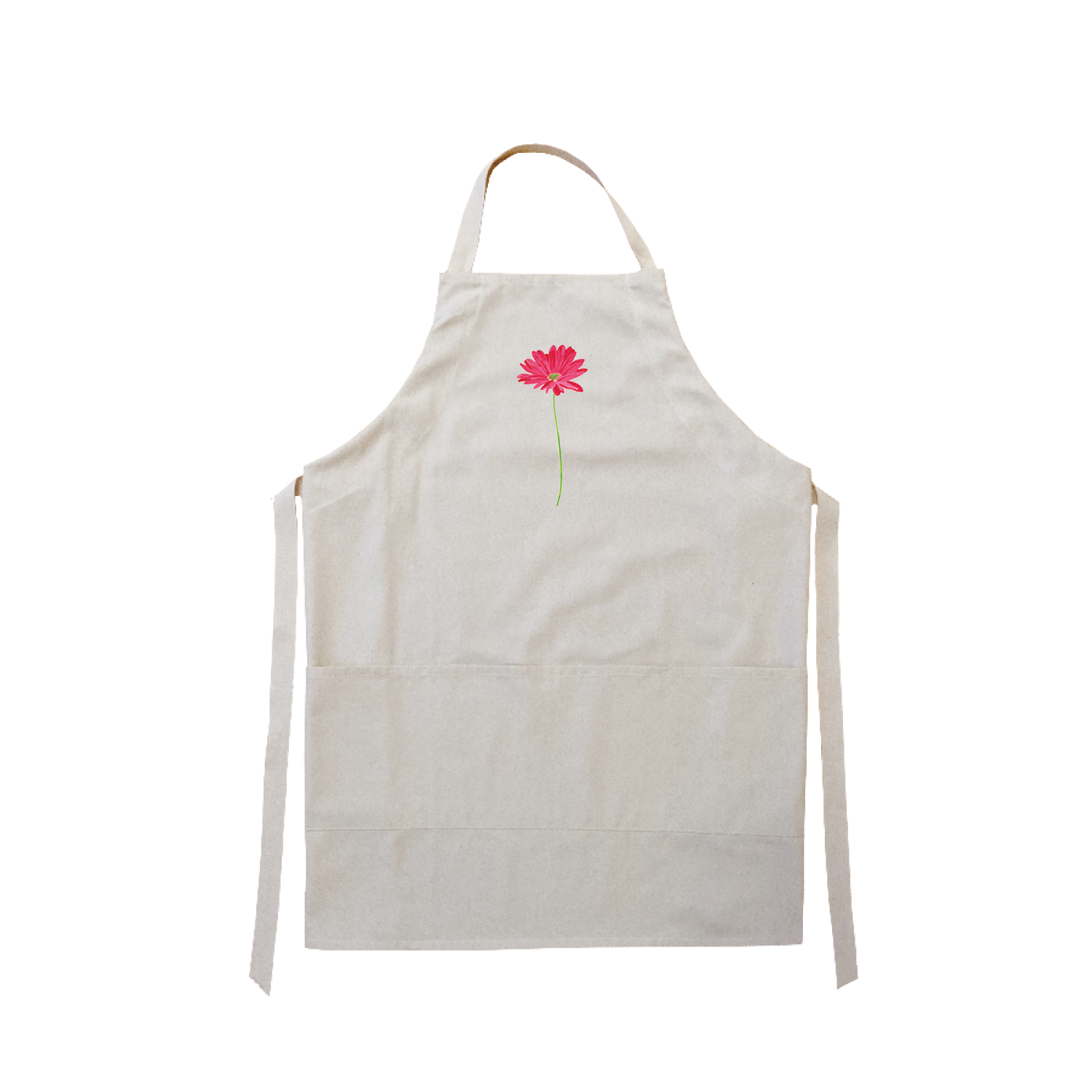 pink gerber daisy apron
