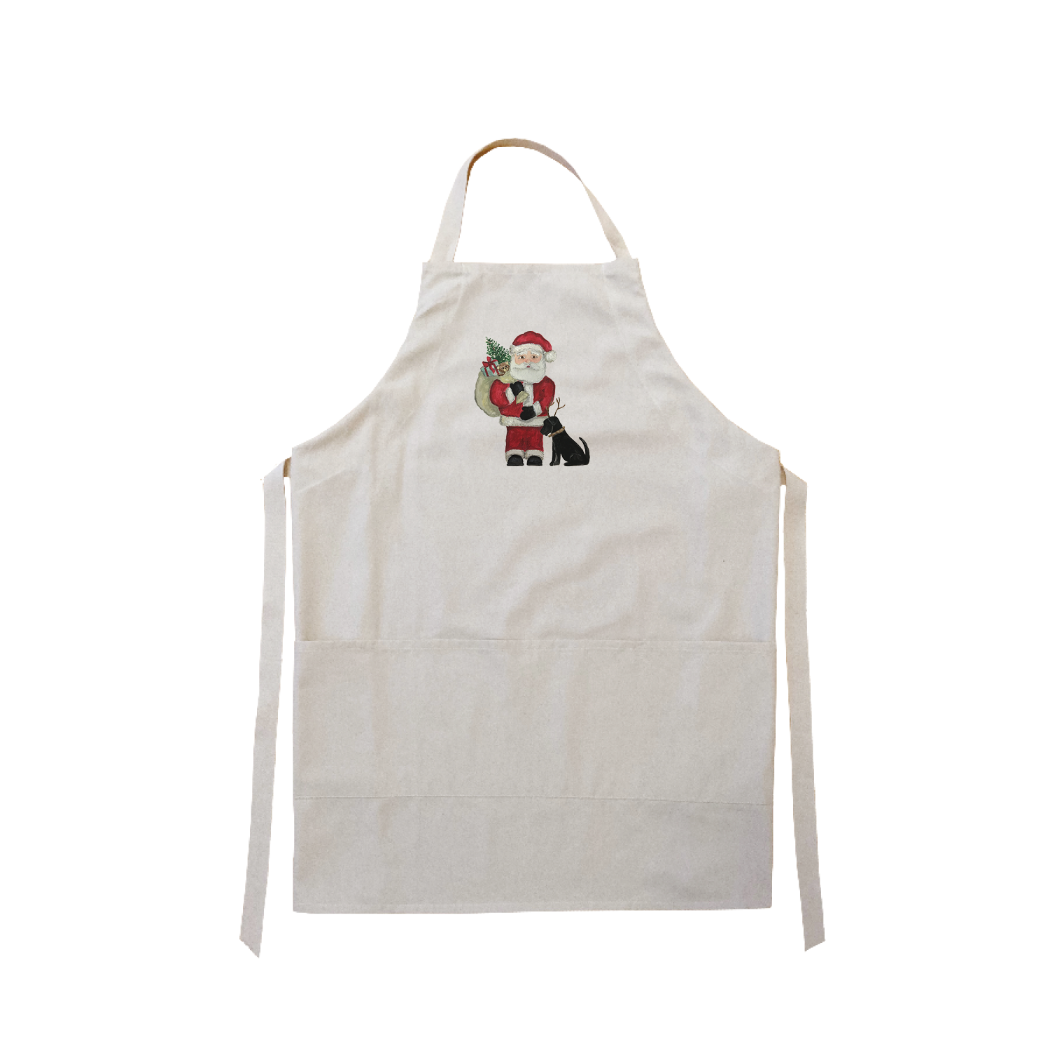 santa + sack + lab apron