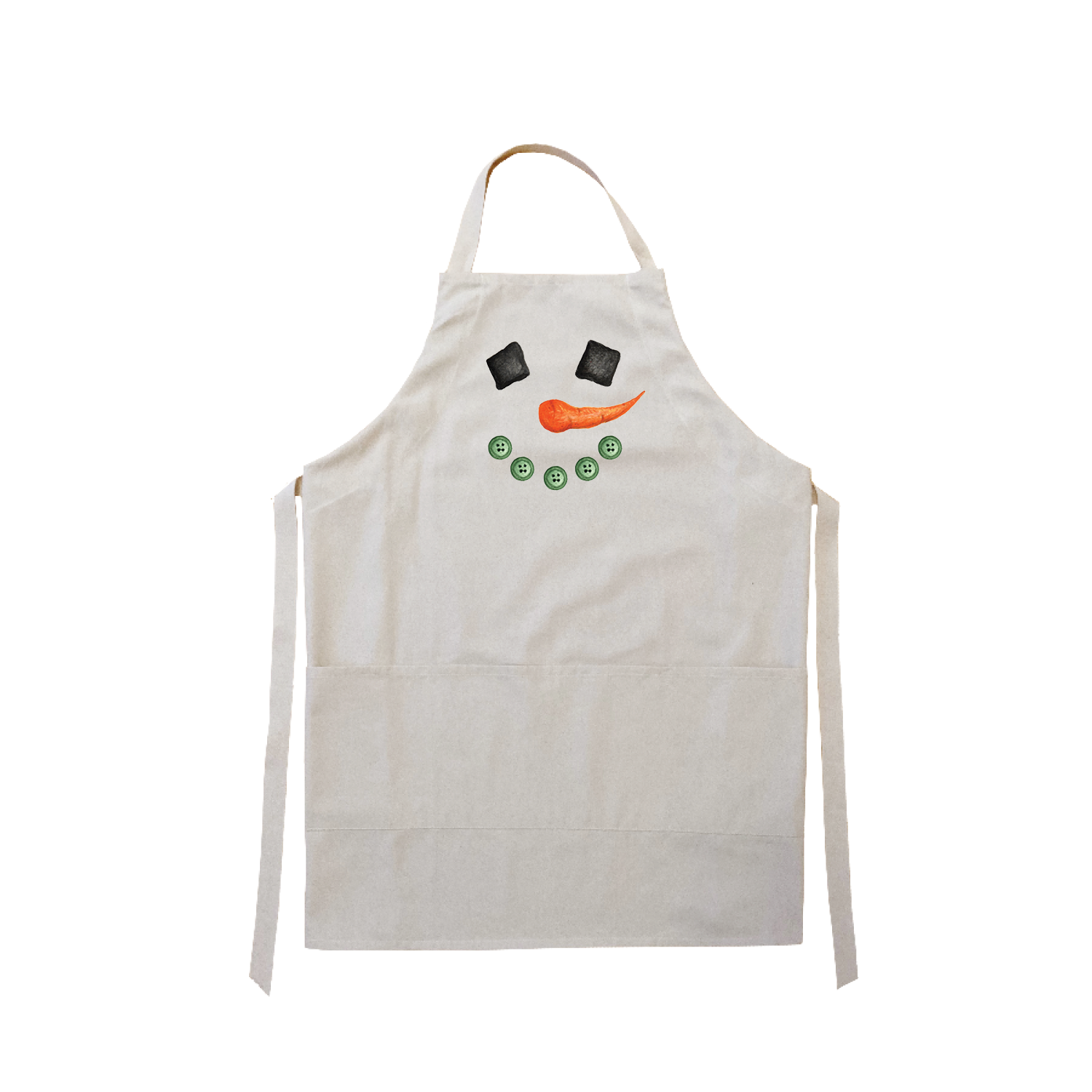 snowman face apron