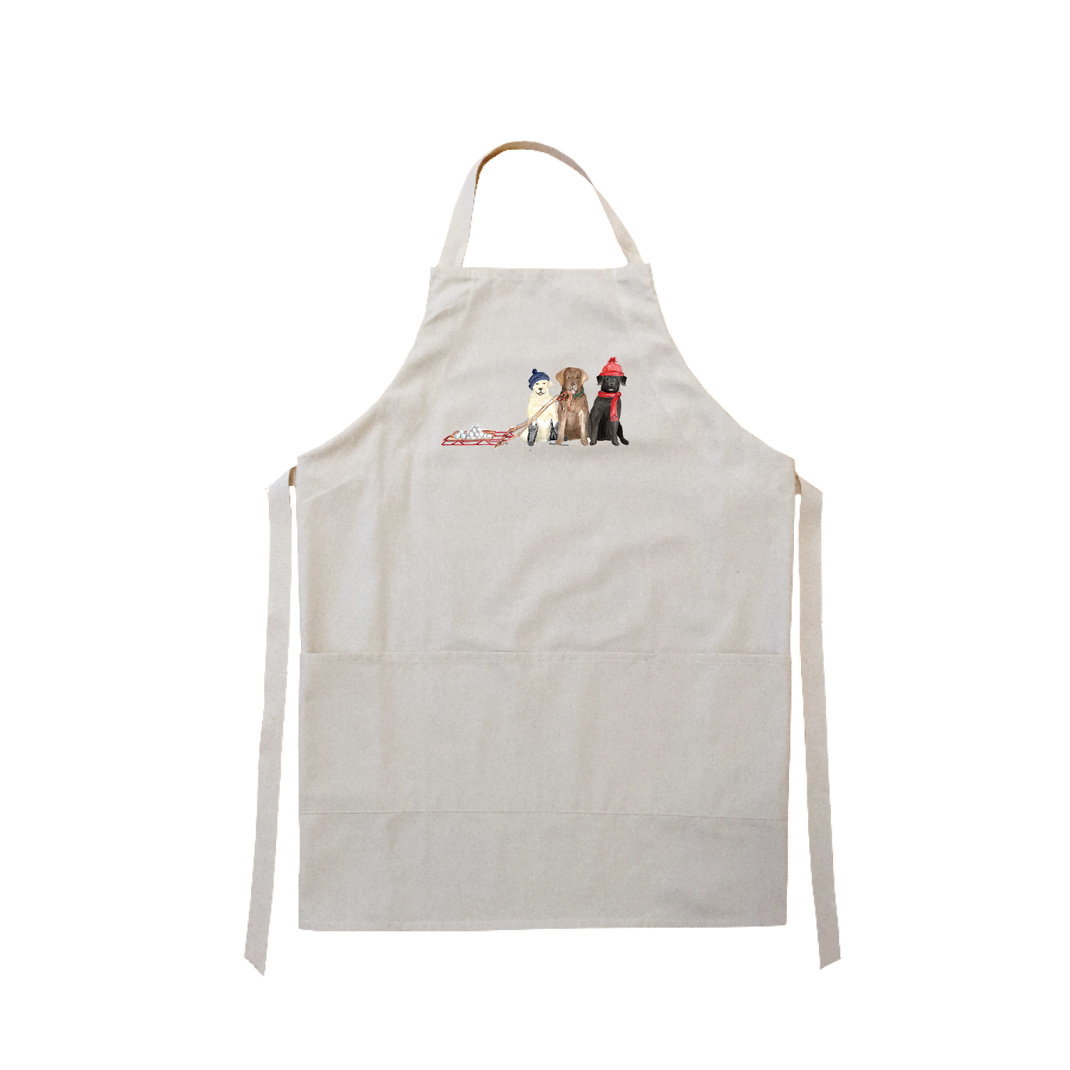 three labs winter apron