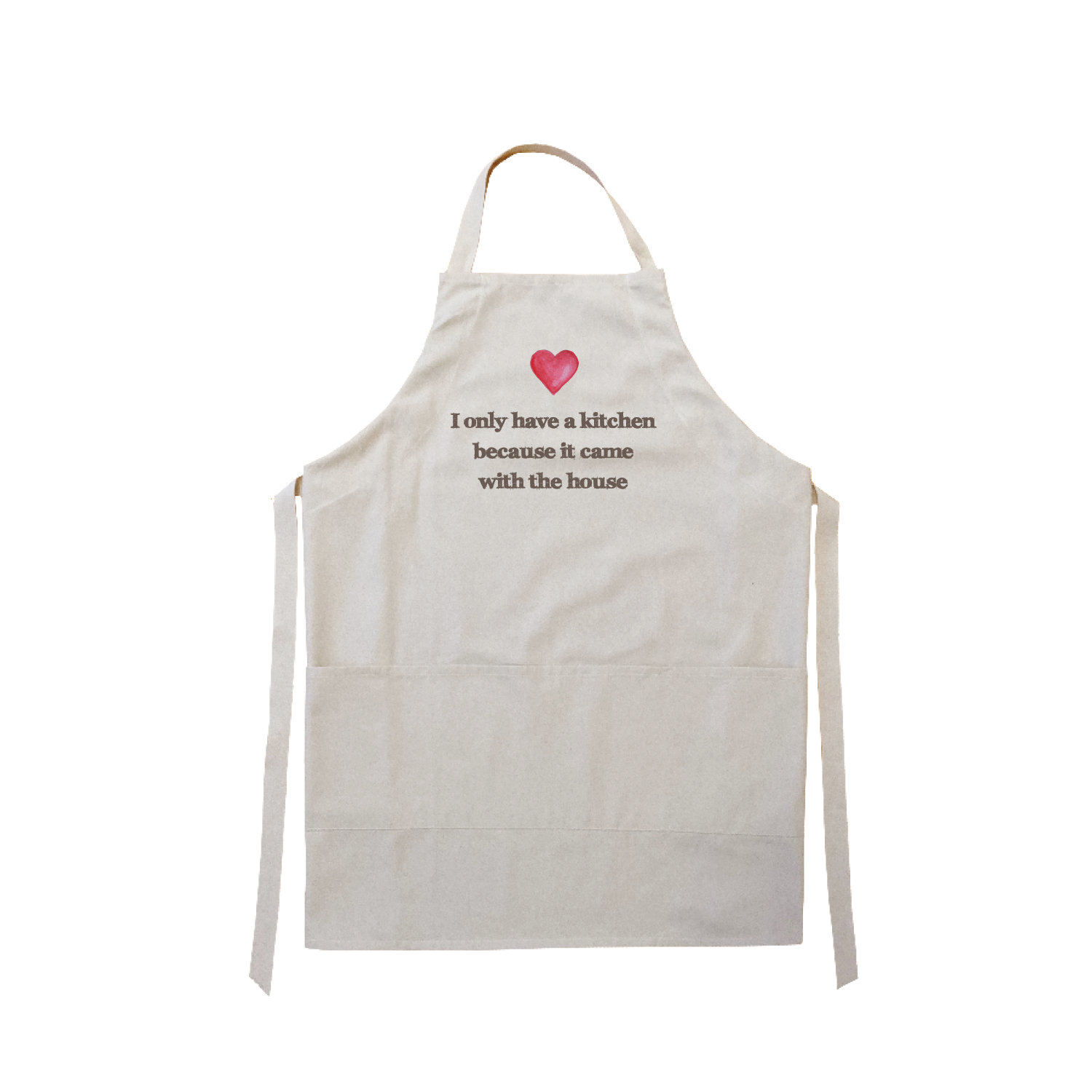 kitchen with heart apron