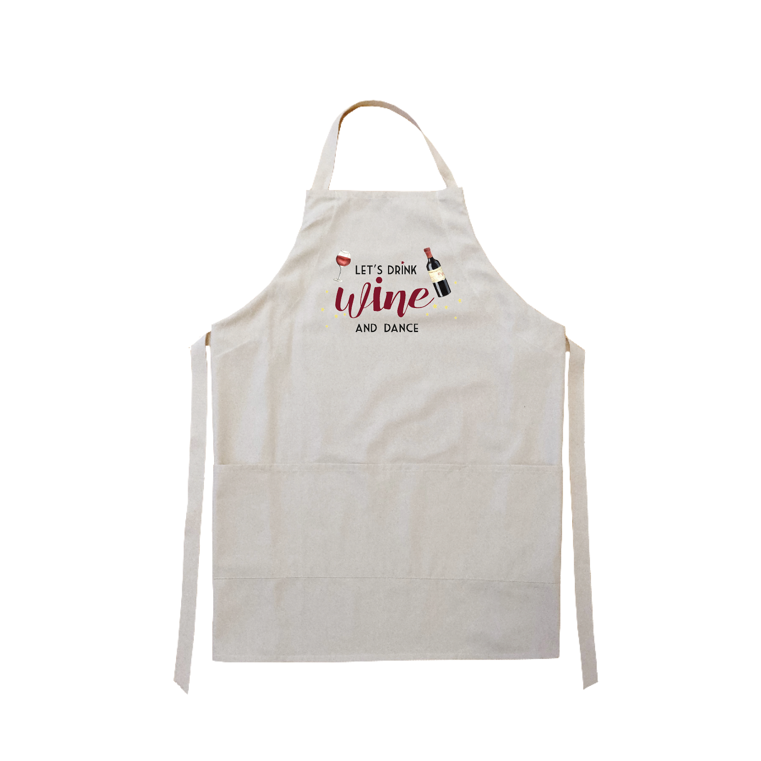 drink wine and dance apron