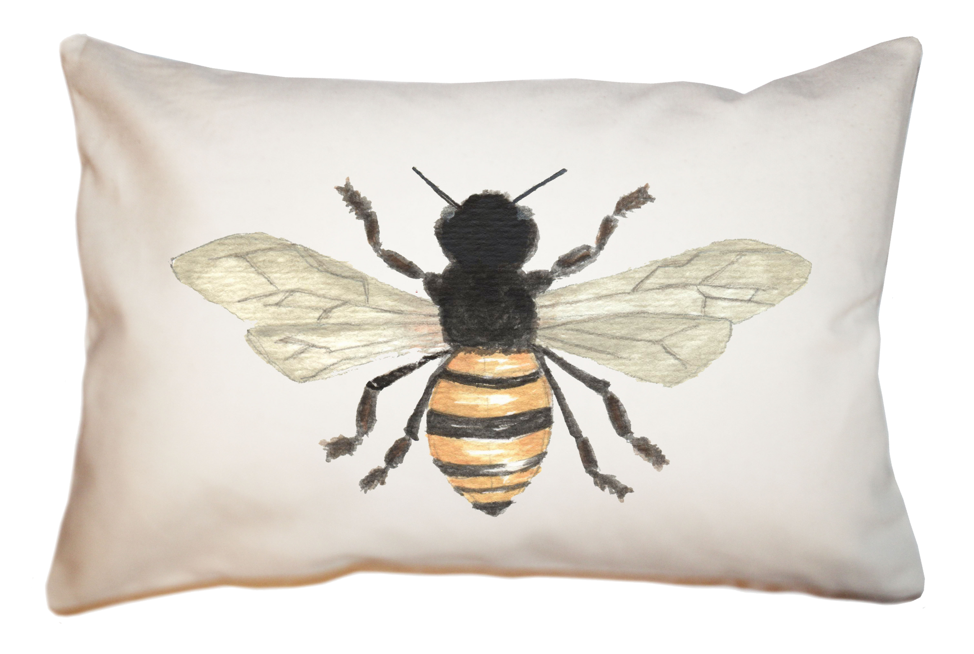 bee large rectangle pillow