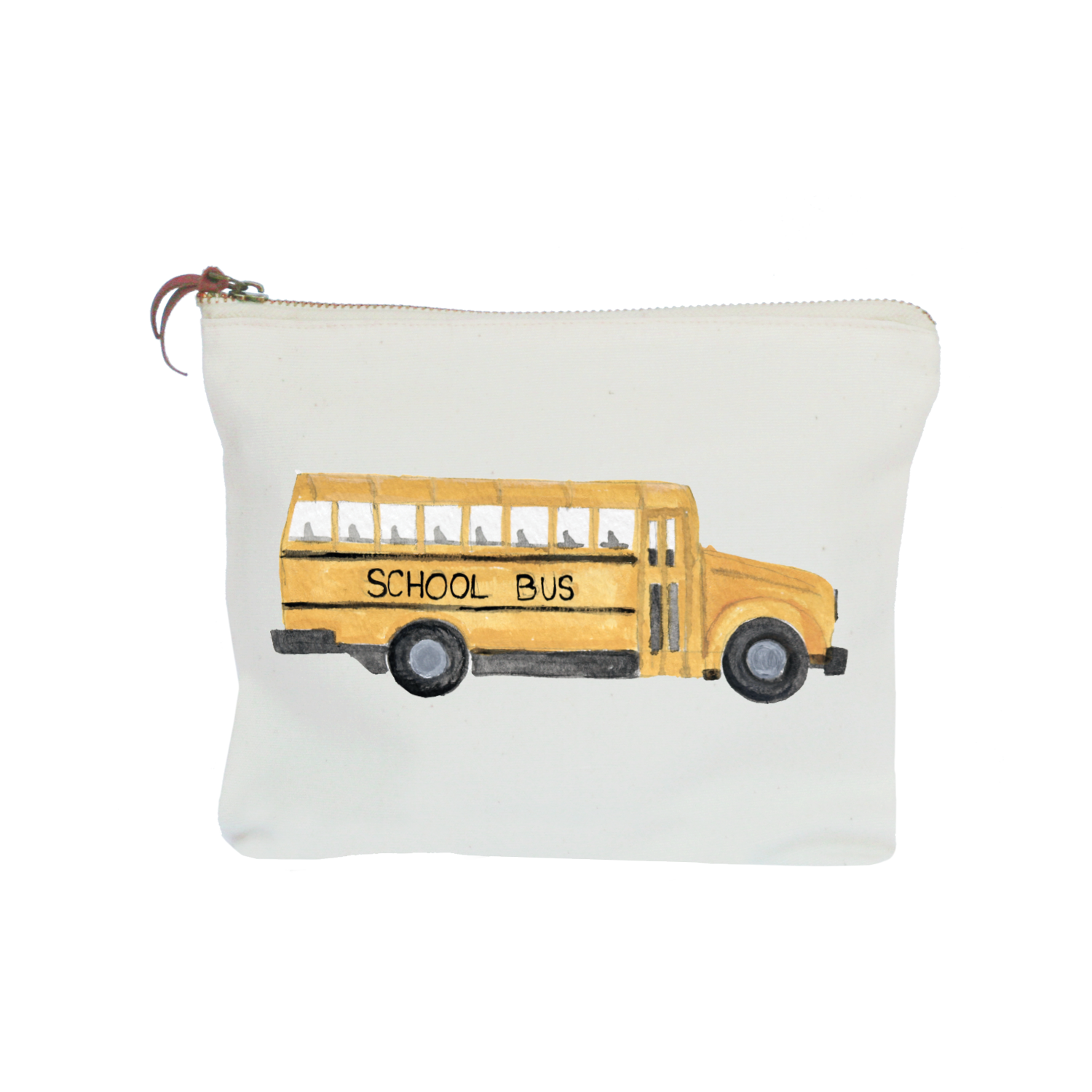 school bus zipper pouch