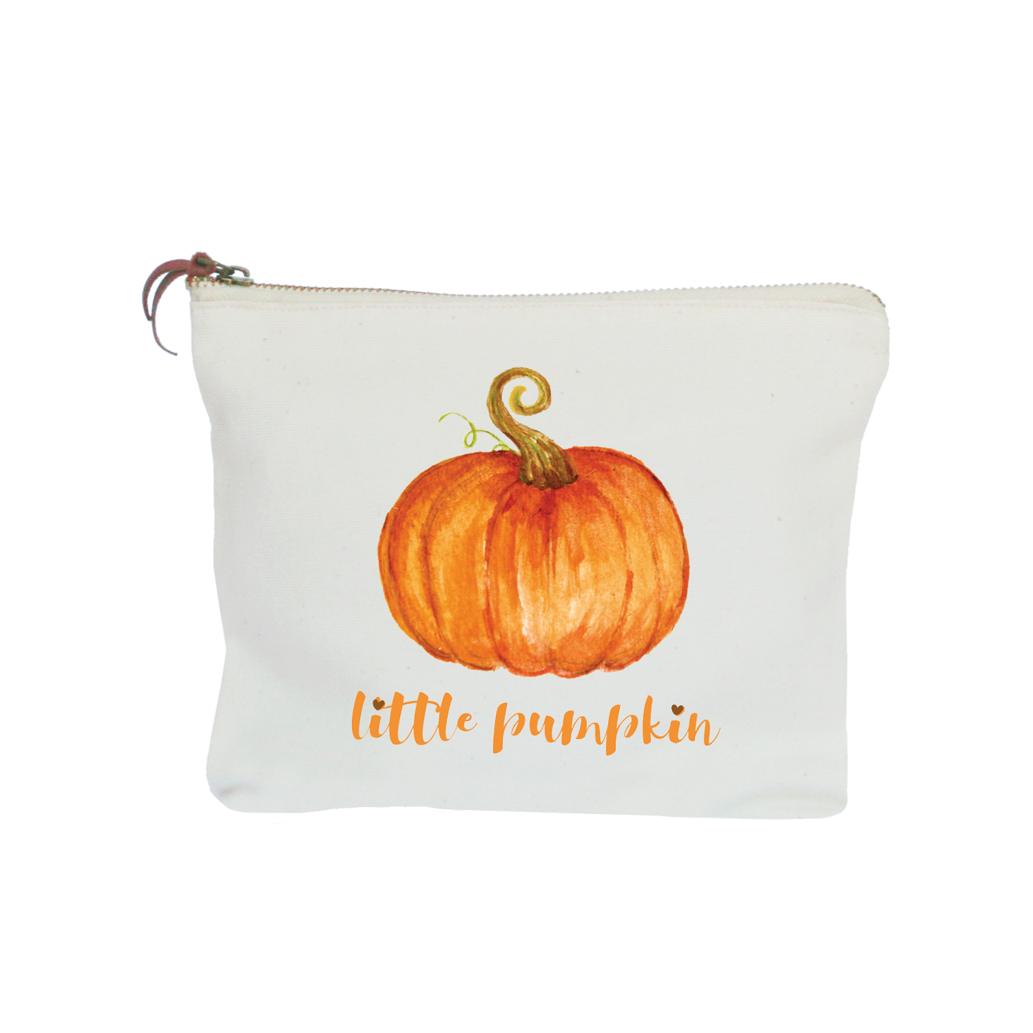 little pumpkin zipper pouch