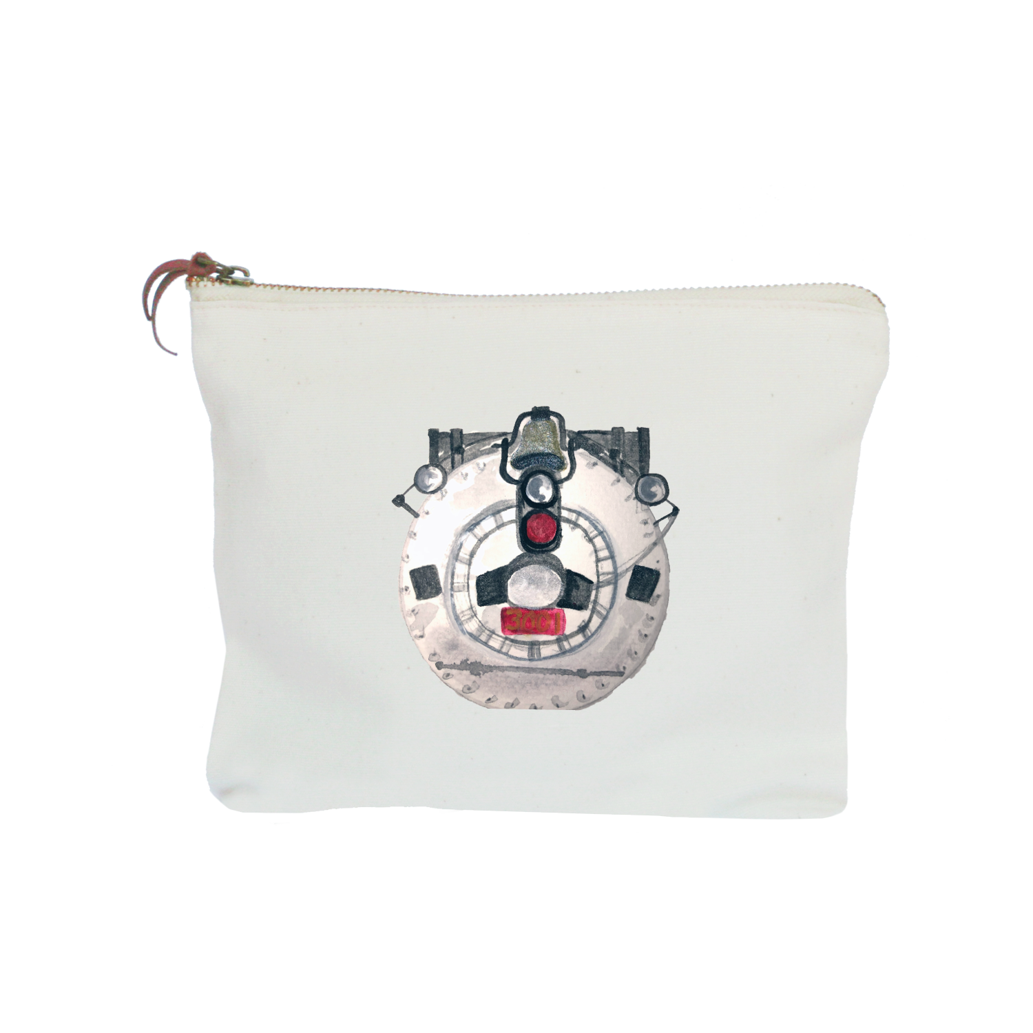 locomotive front zipper pouch