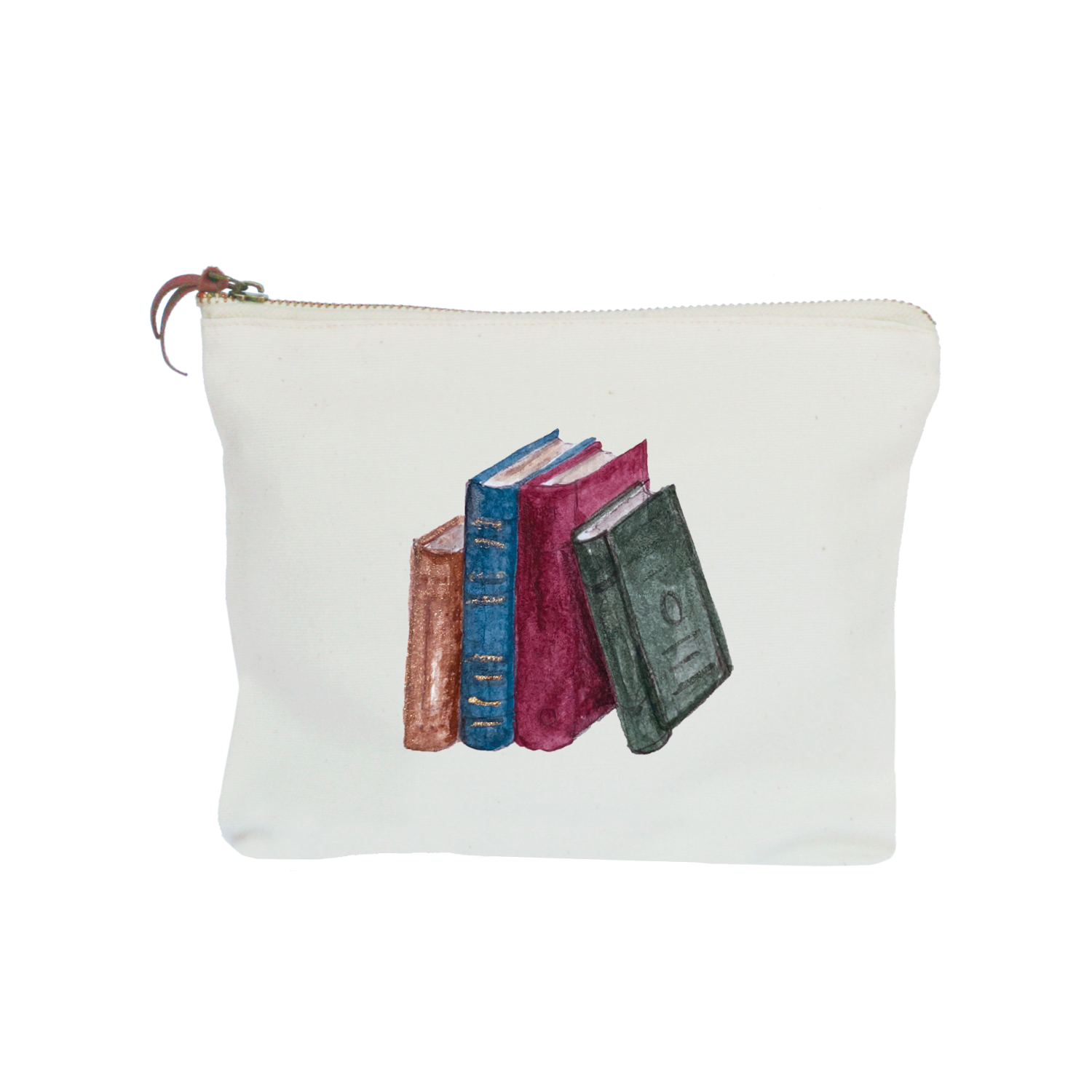 library books zipper pouch