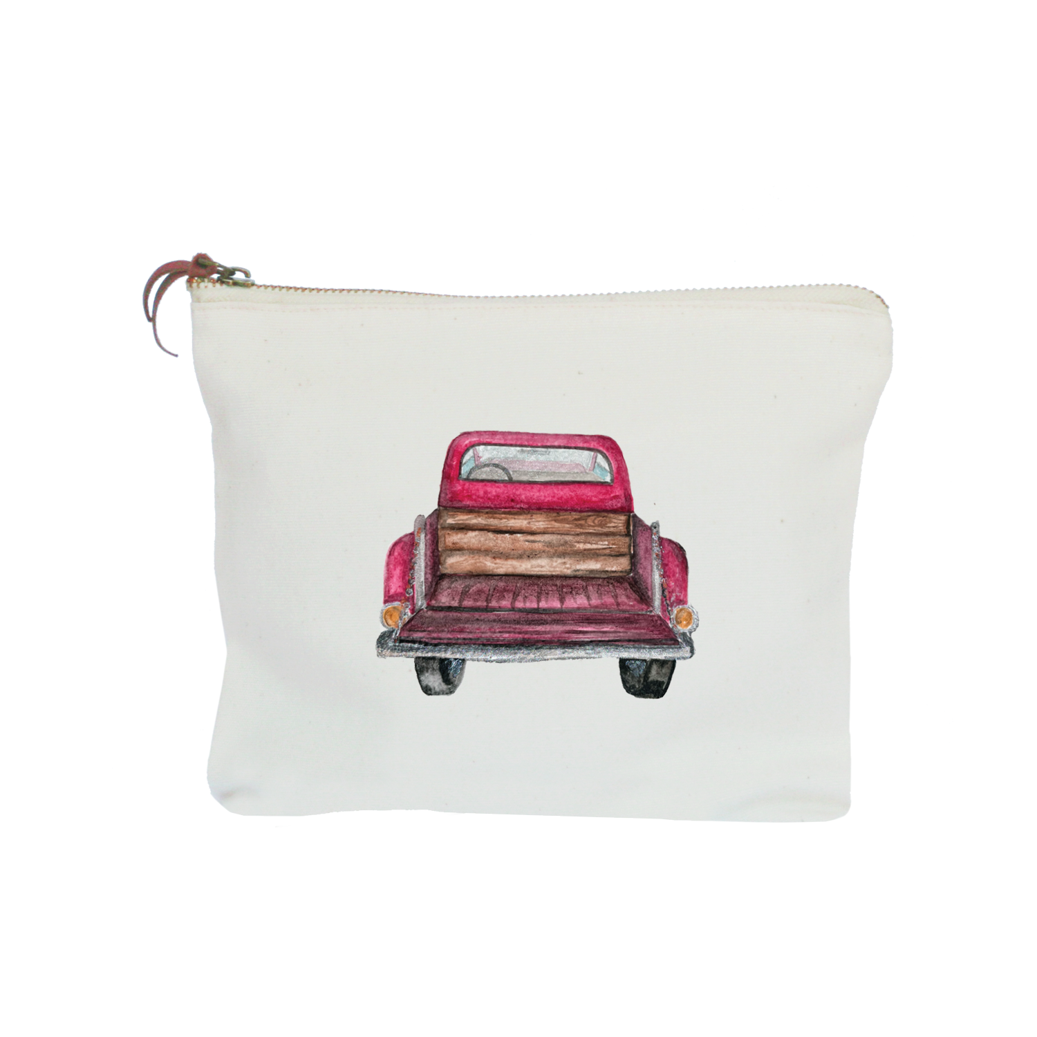 red pick up tailgate down zipper pouch