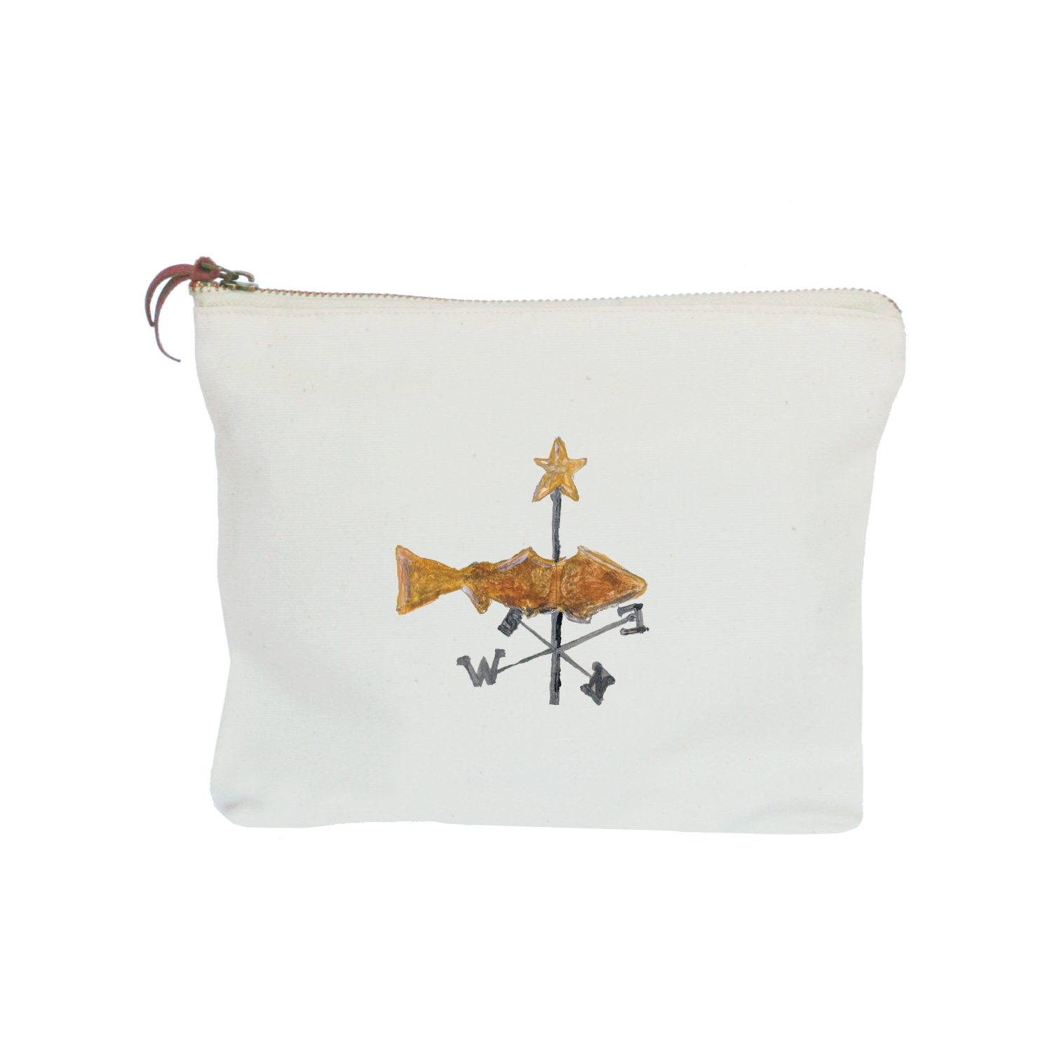 fish weathervane zipper pouch