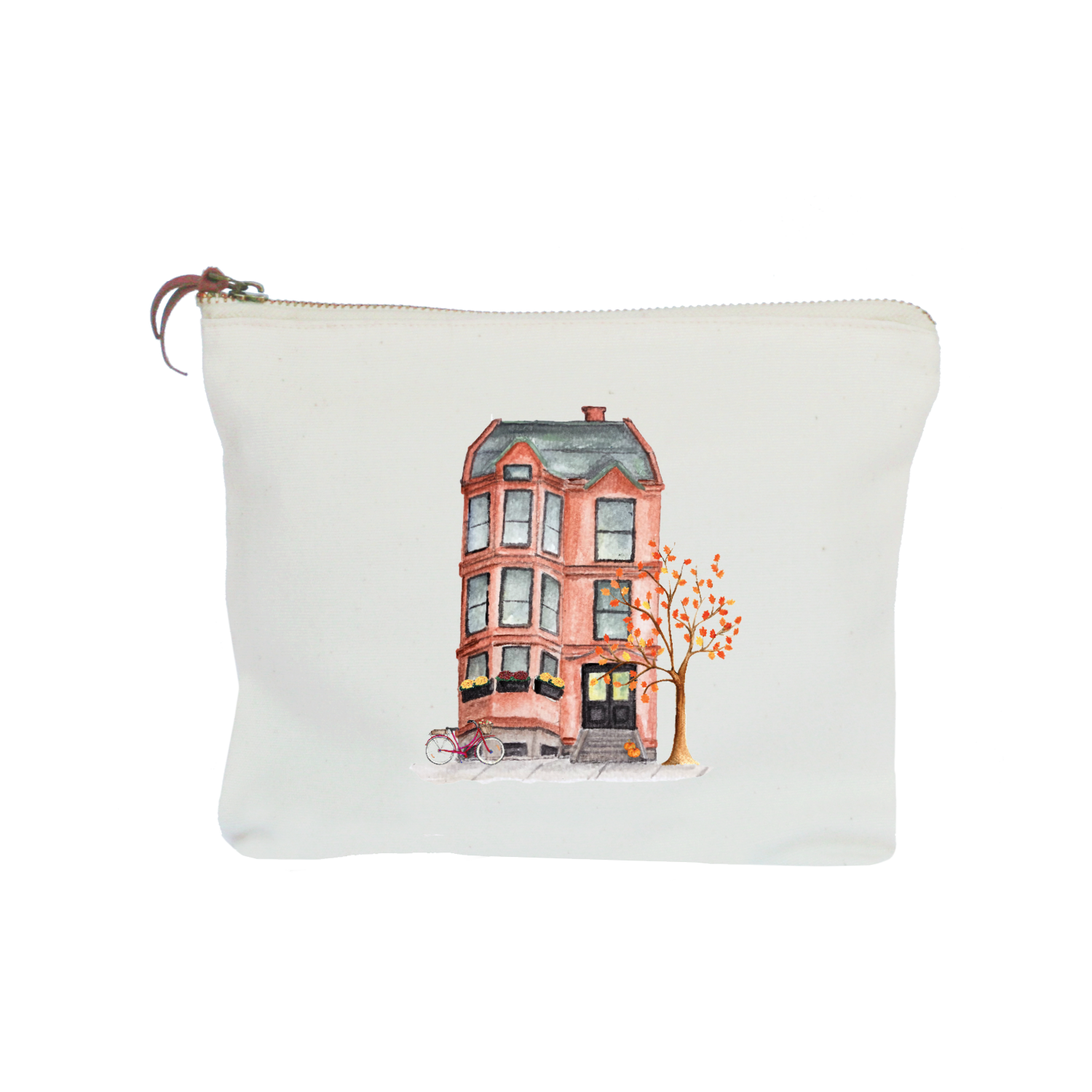 brownstone fall zipper pouch