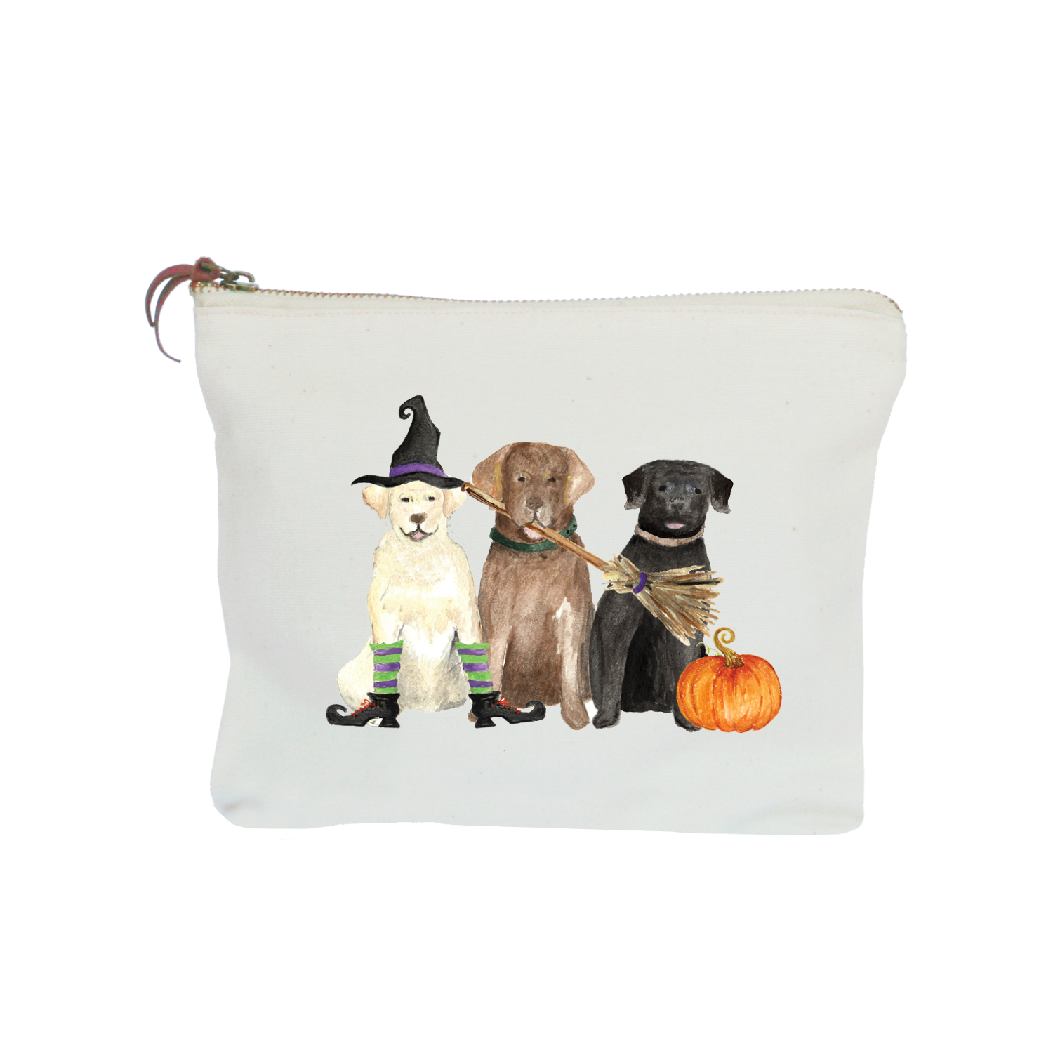 three labs october zipper pouch