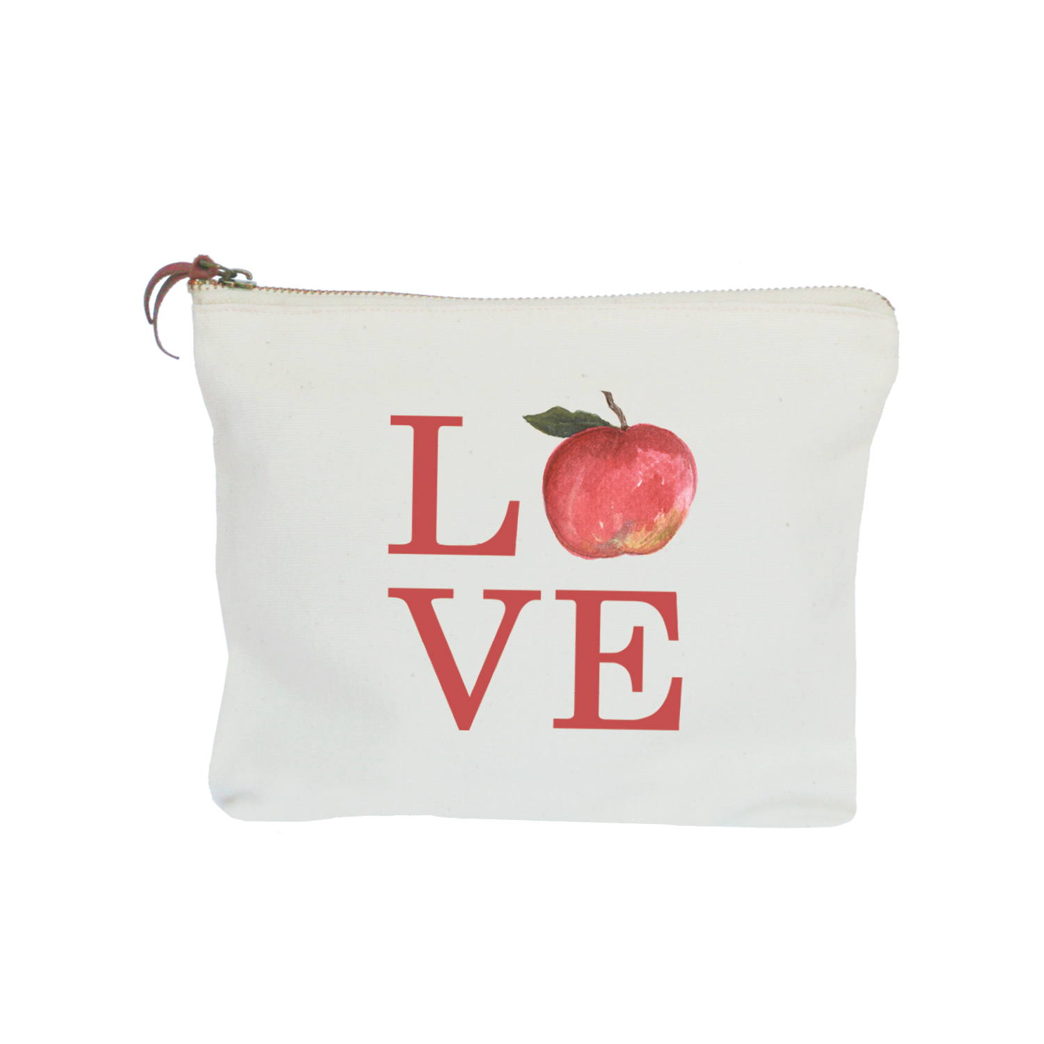 love apple zipper pouch
