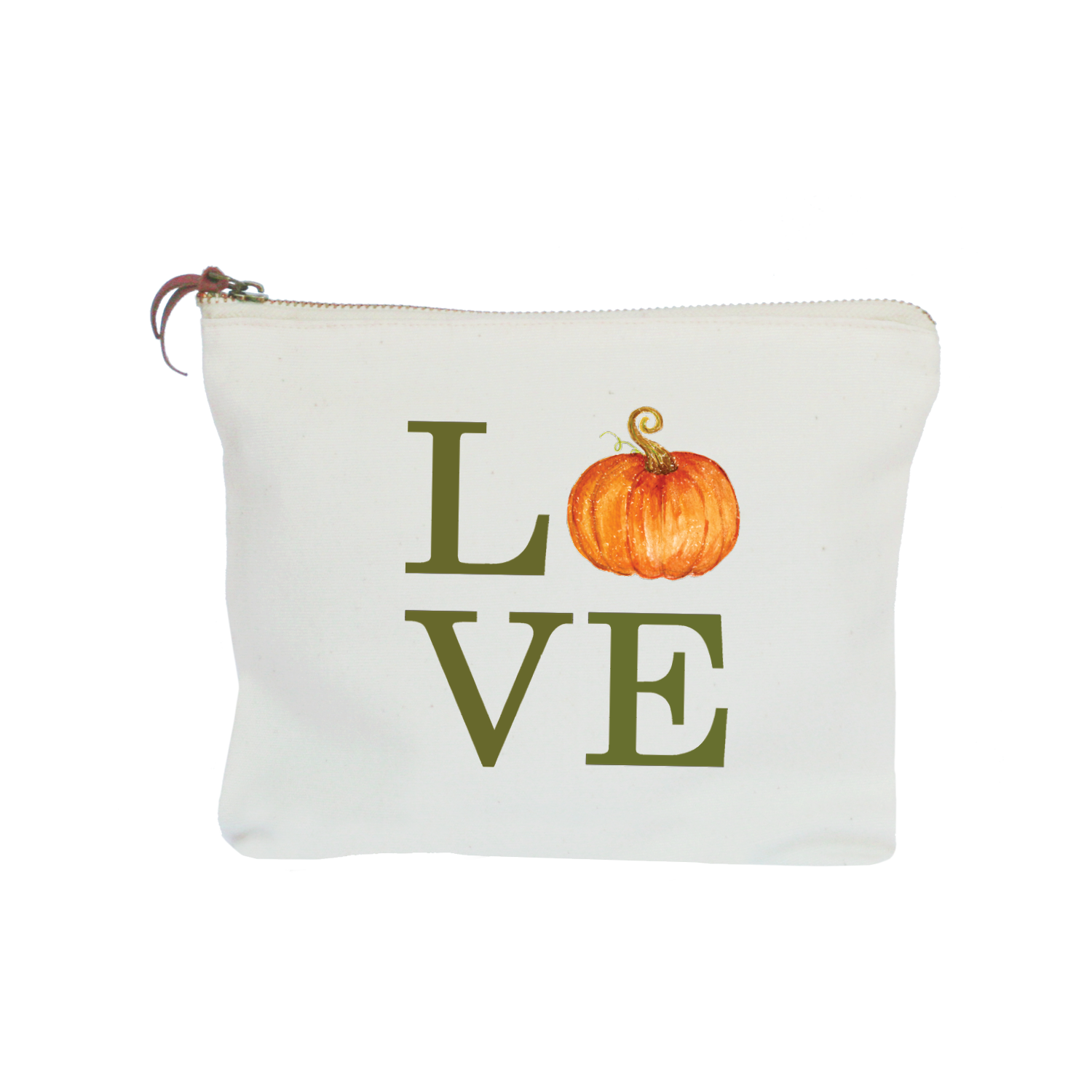 love pumpkin zipper pouch