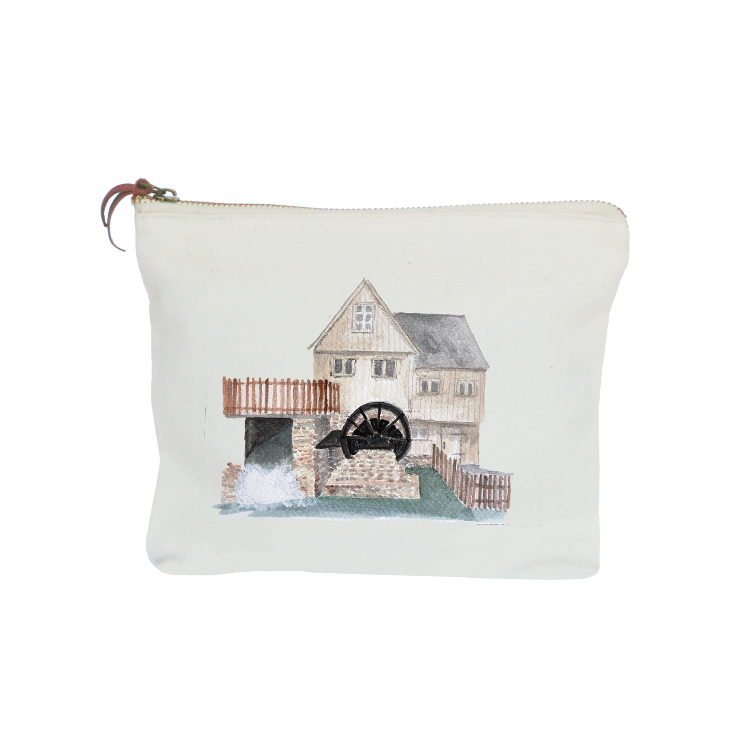 plimoth patuxet gristmill zipper pouch