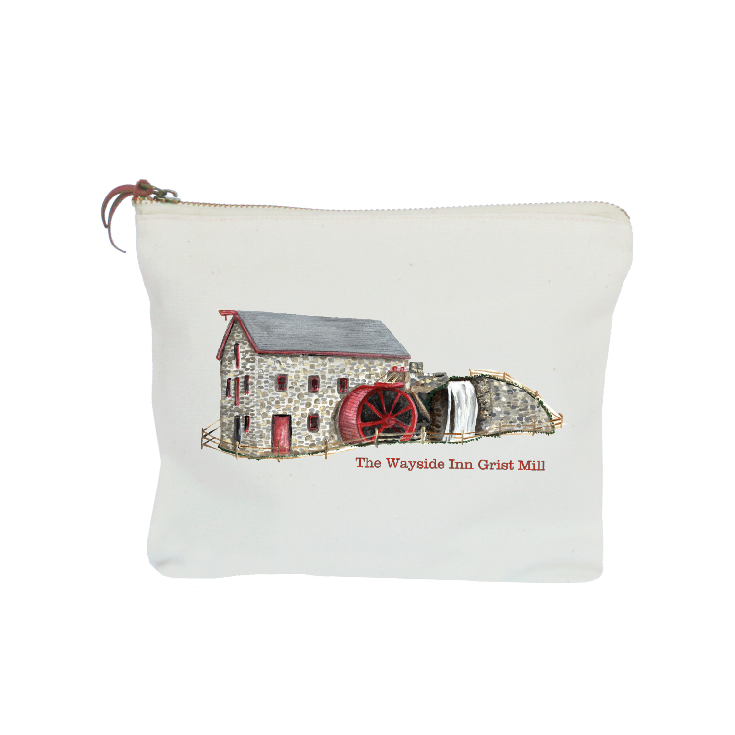 wayside inn grist mill zipper pouch