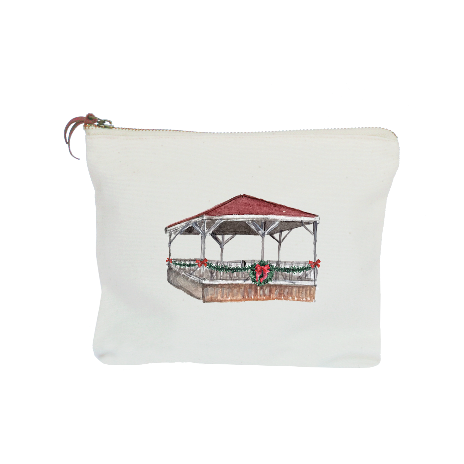 star island gazebo summer house christmas zipper pouch