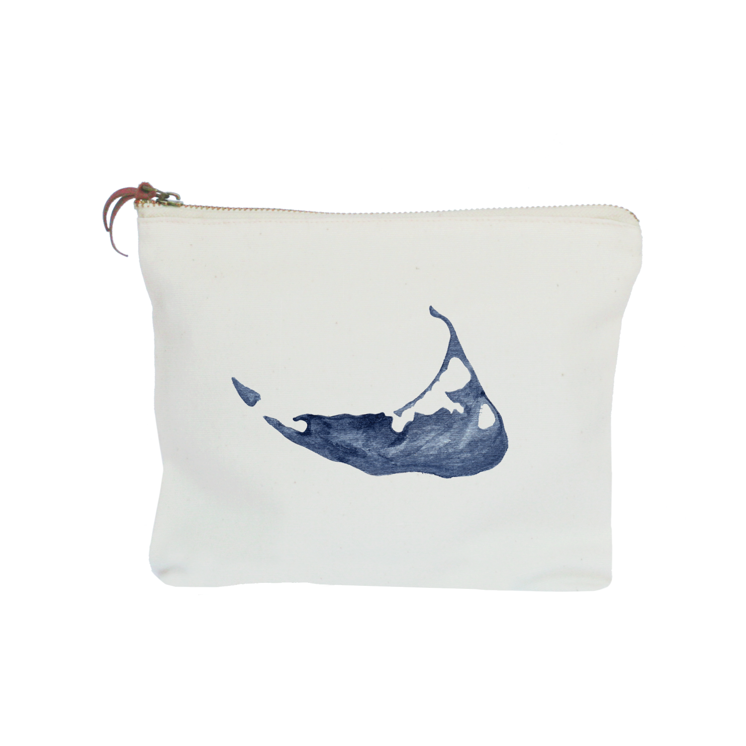 darker navy nantucket island zipper pouch