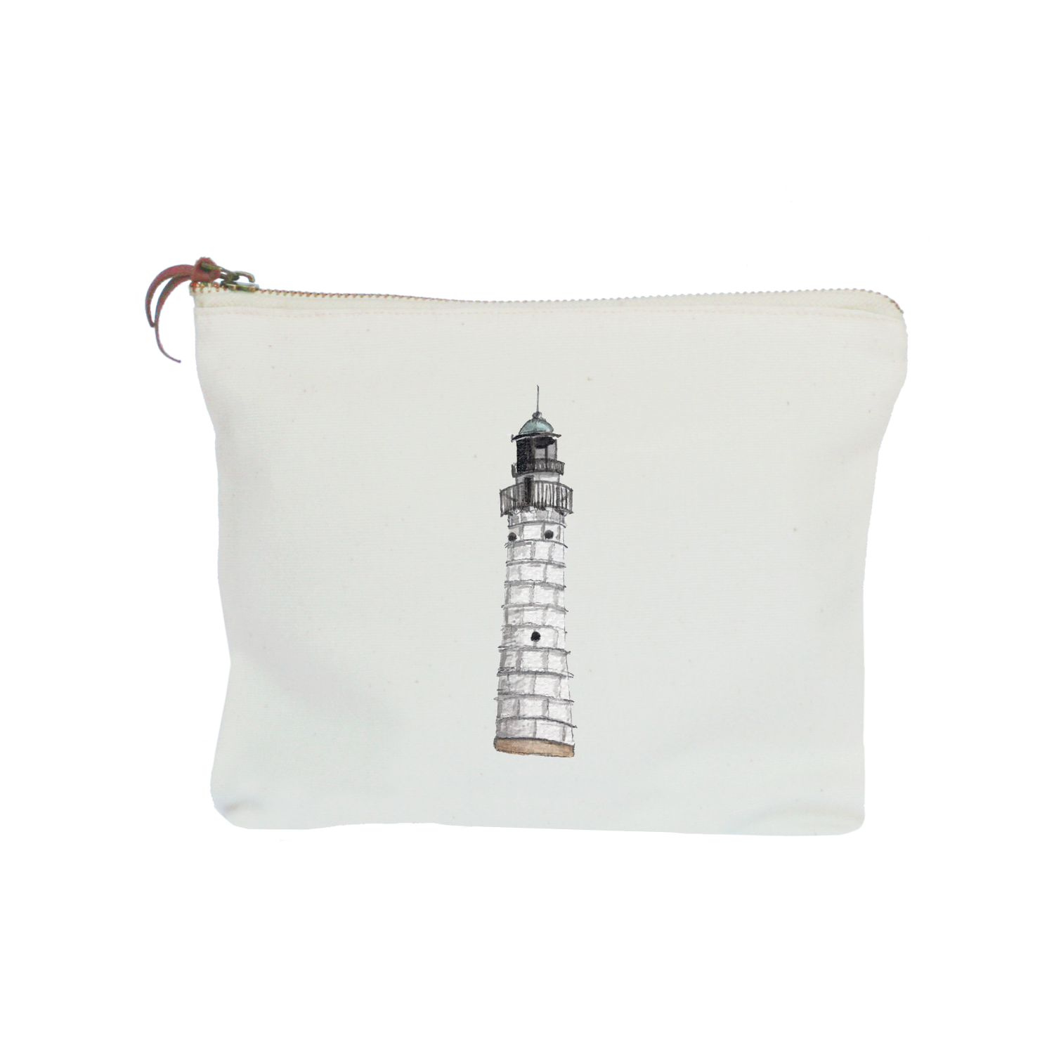 door county lighthouse zipper pouch