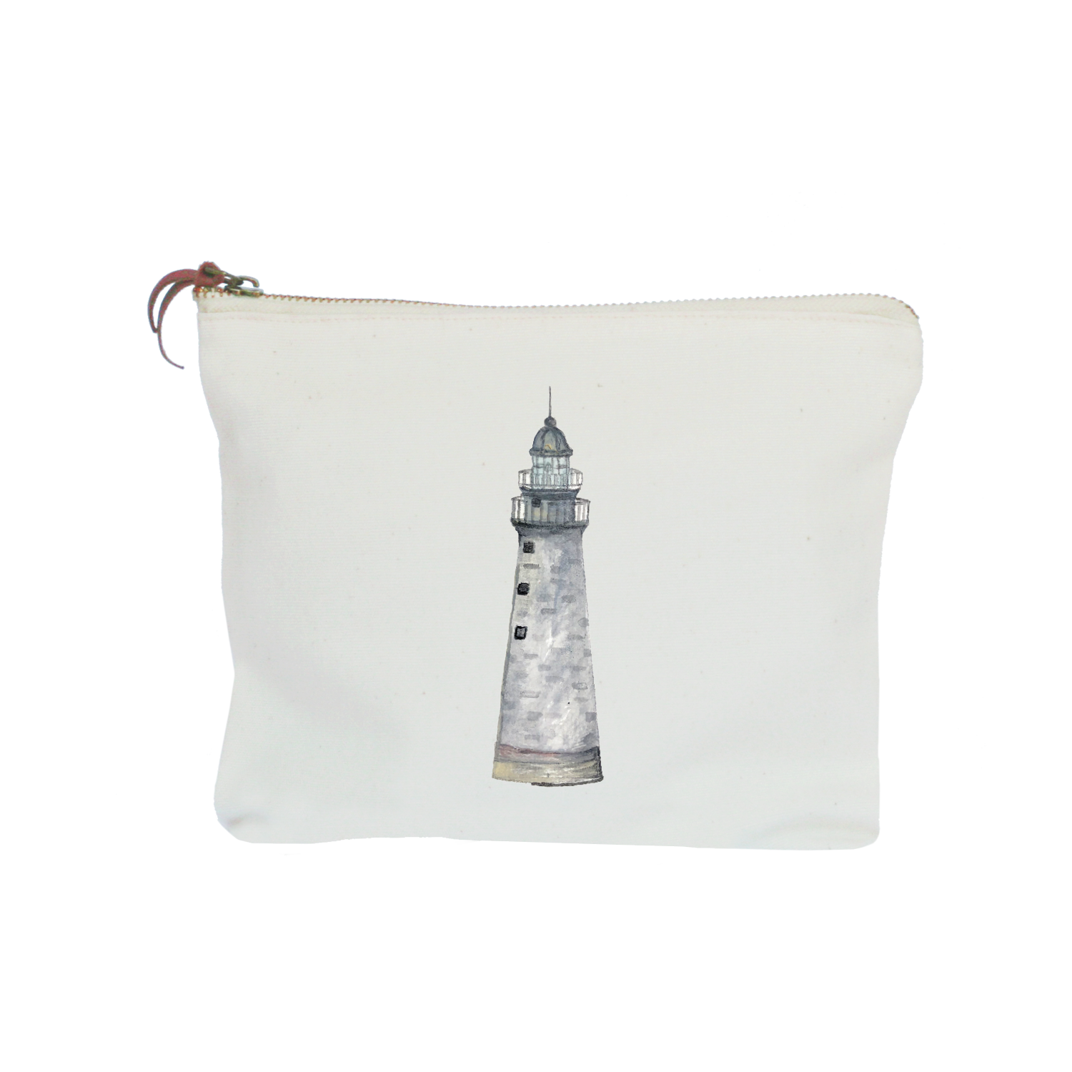 minots lighthouse cohasset zipper pouch