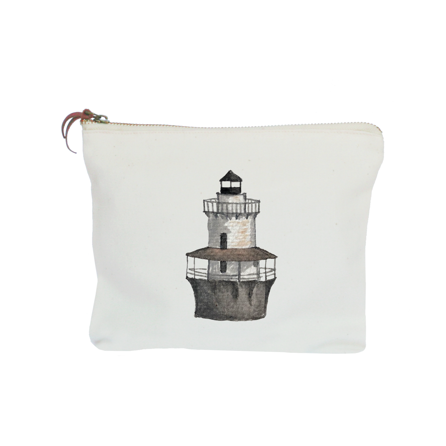 fairhaven, ma lighthouse zipper pouch