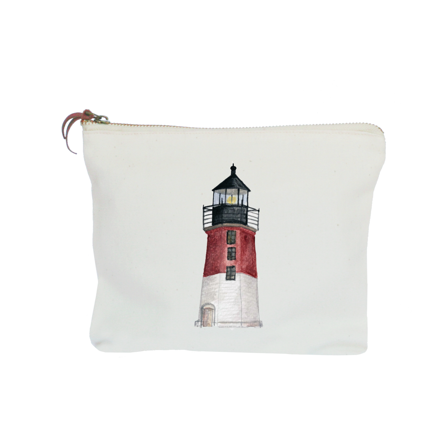 judith point lighthouse narragansett zipper pouch