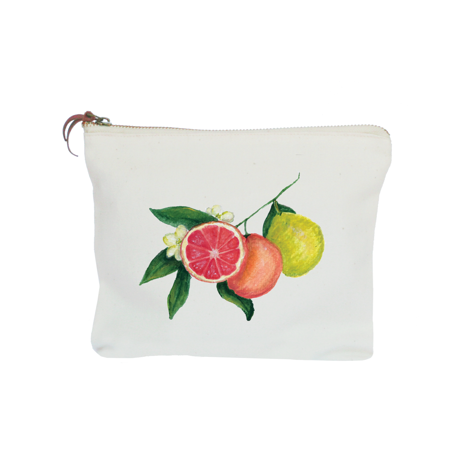 grapefruit zipper pouch