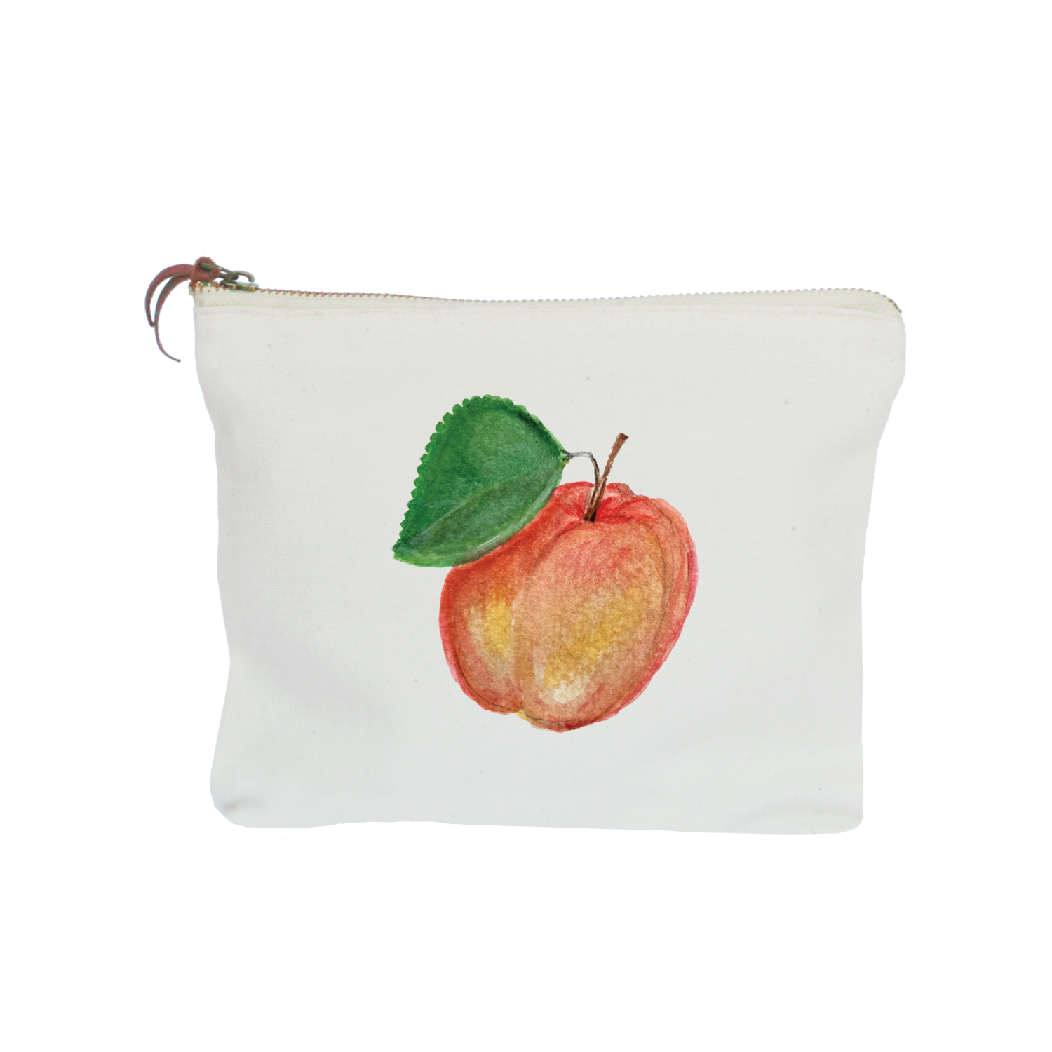 apricot zipper pouch