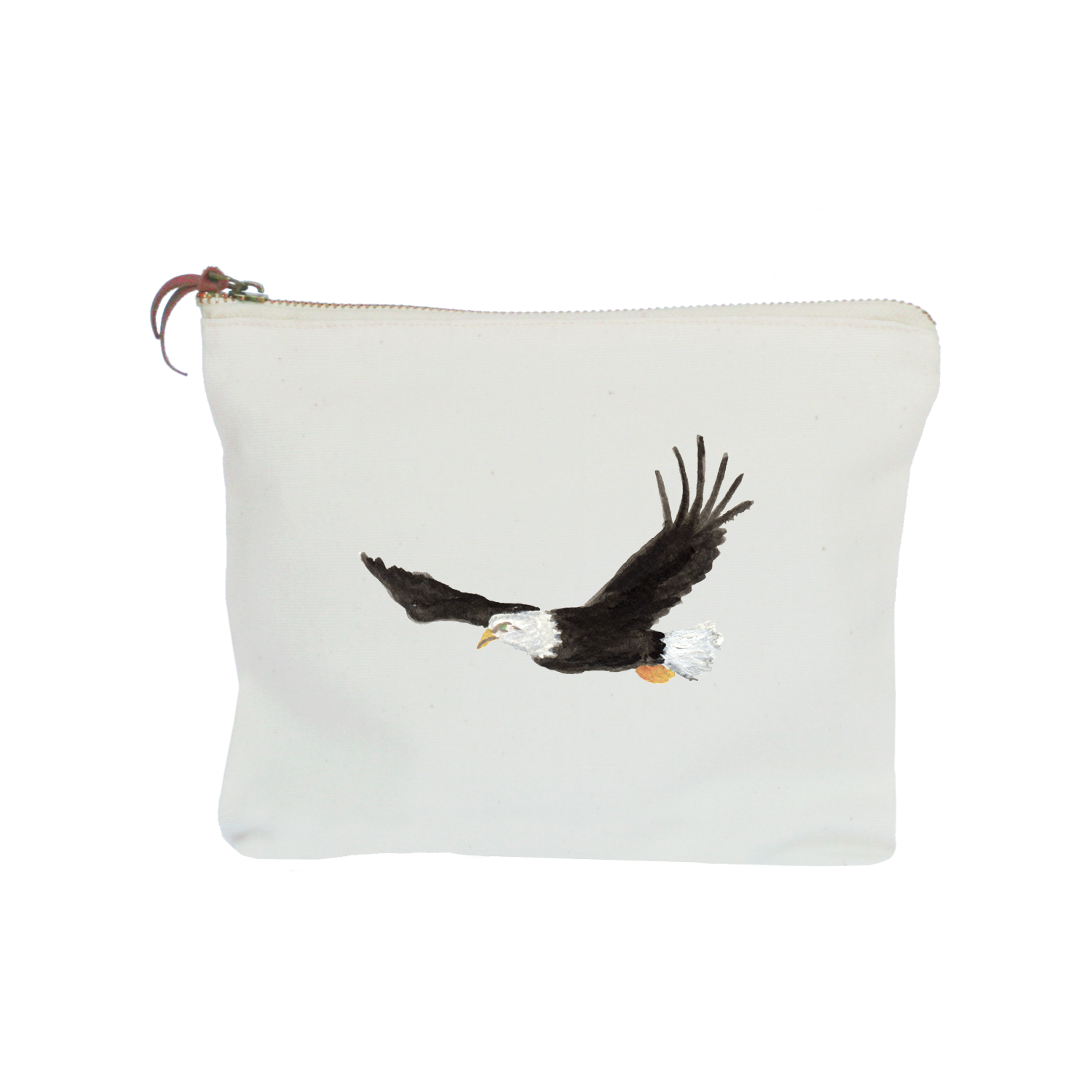 eagle in flight zipper pouch