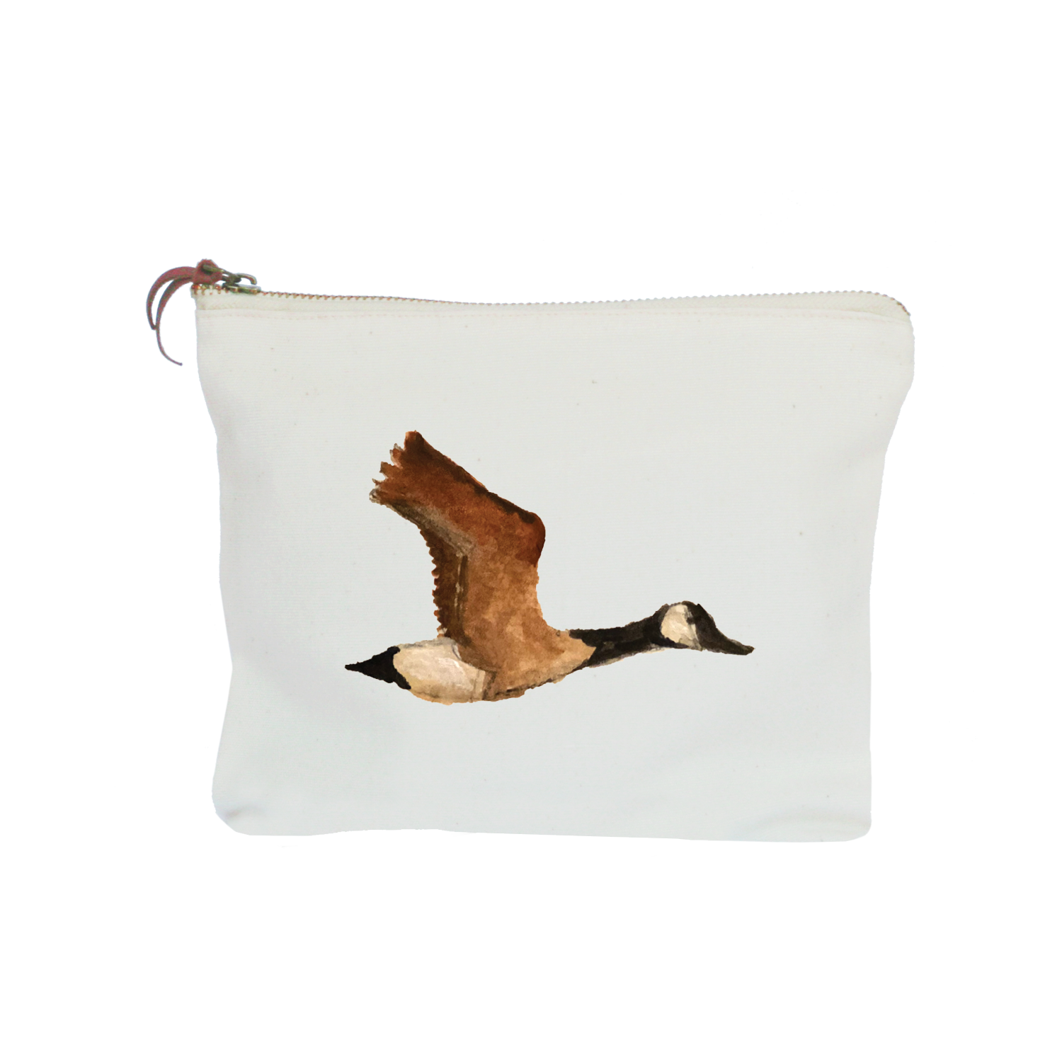 goose in flight zipper pouch