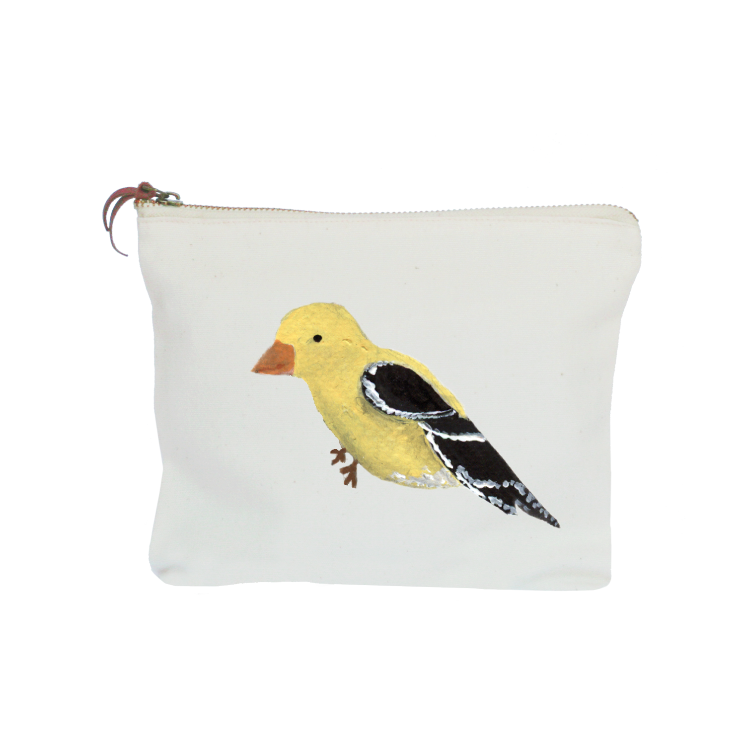 goldfinch zipper pouch