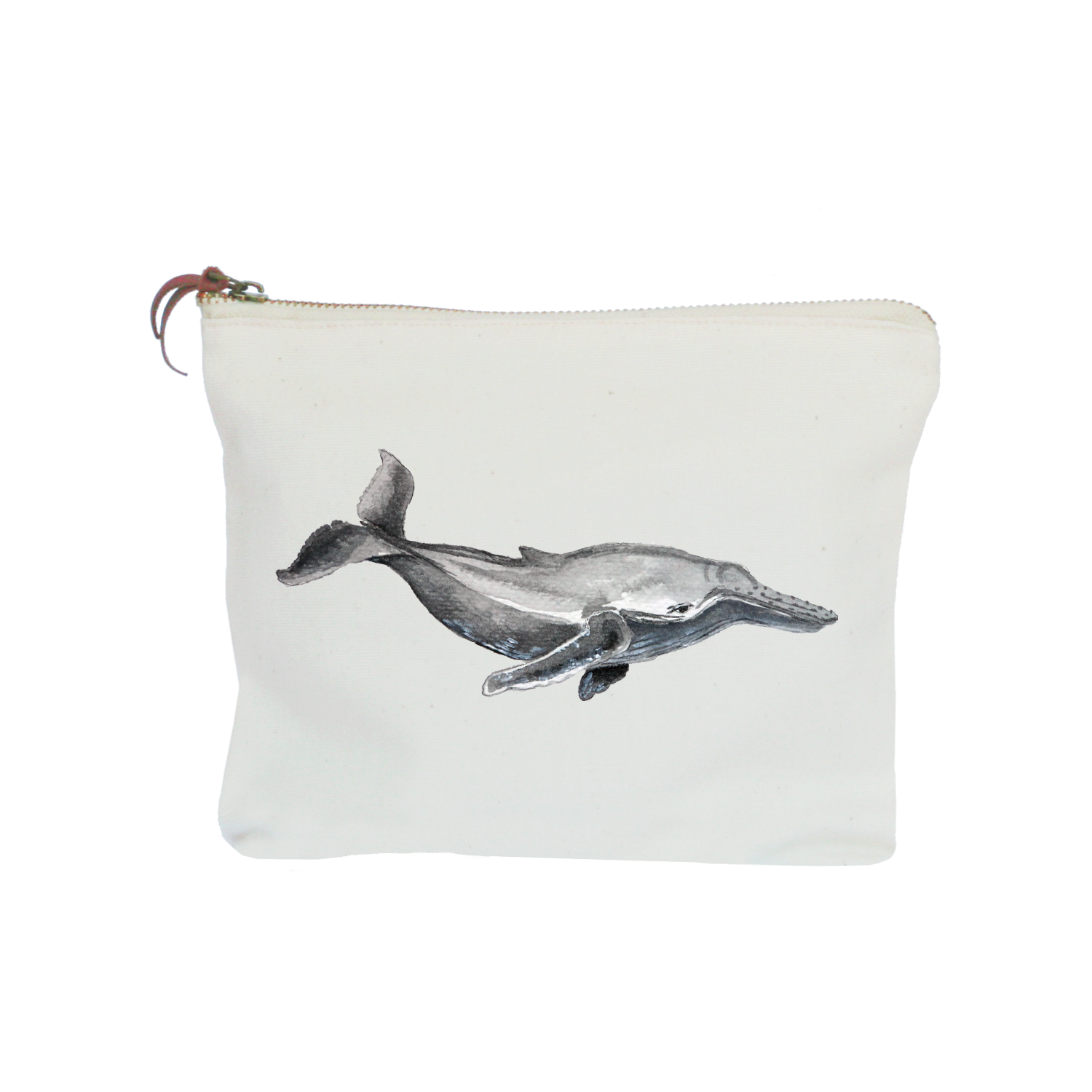 humpback whale zipper pouch