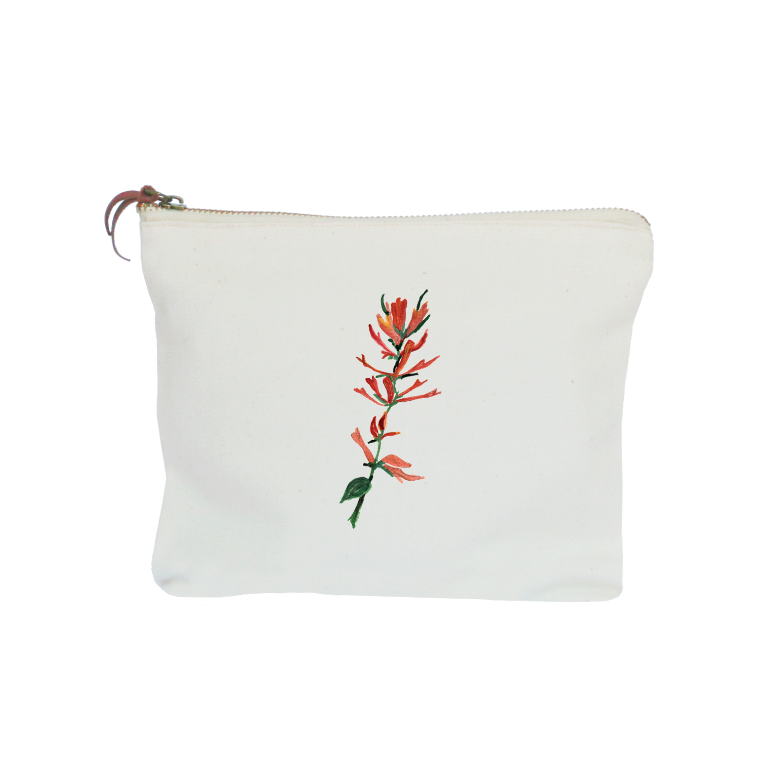 indian paint brush zipper pouch