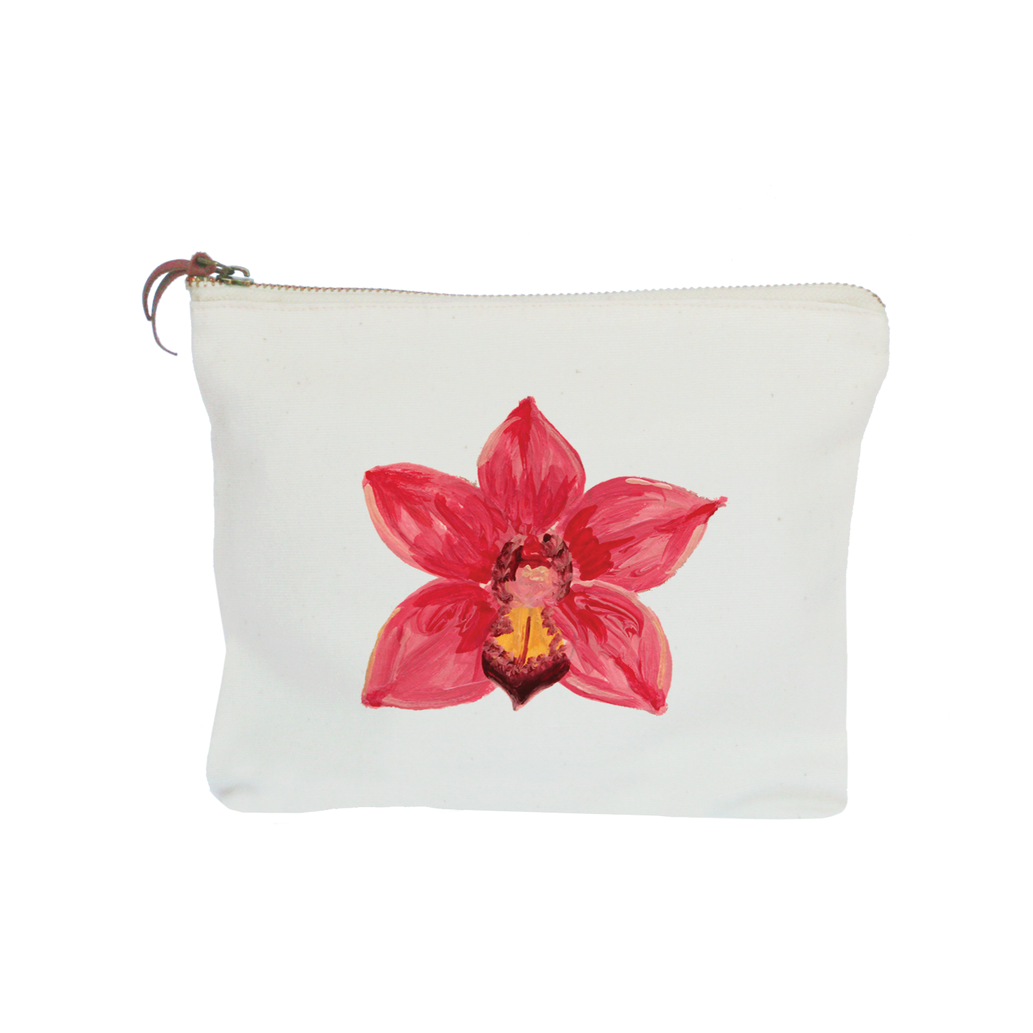 orchid zipper pouch