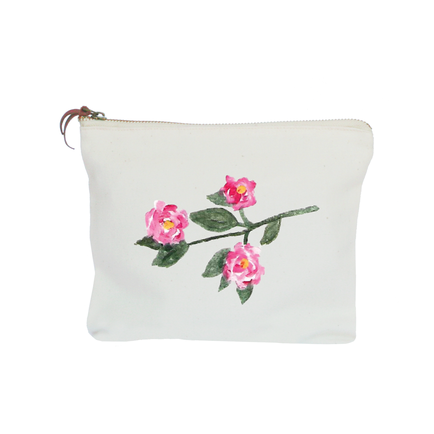 camellia zipper pouch