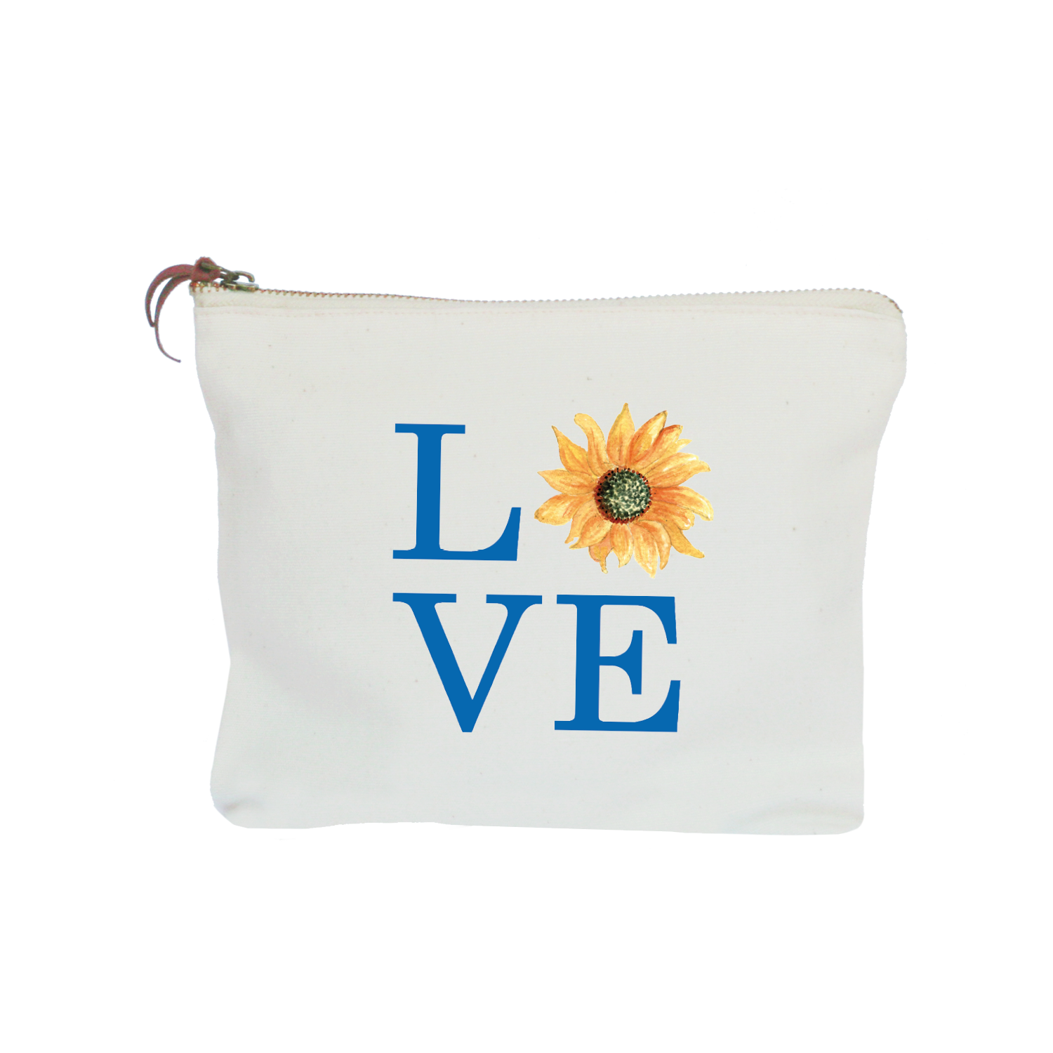 love sunflower zipper pouch