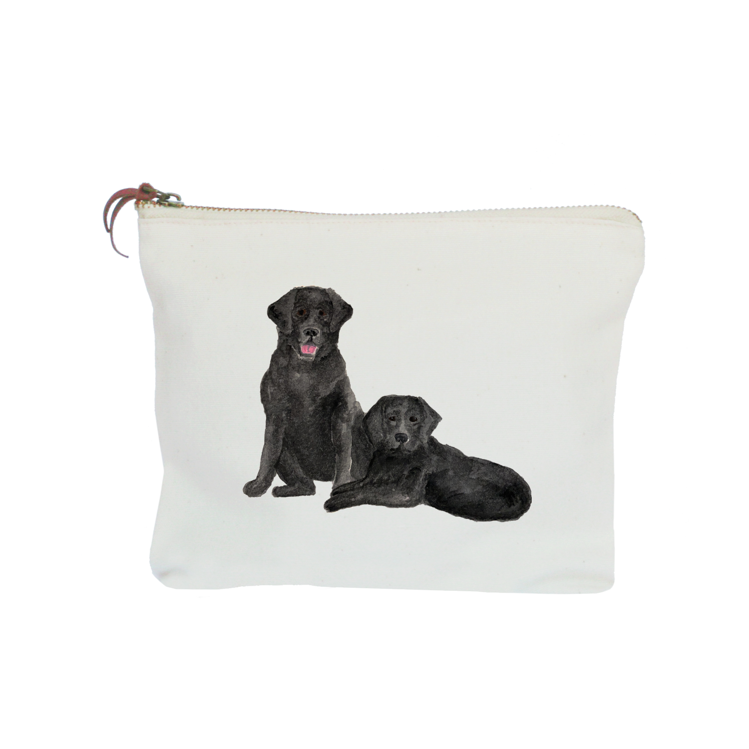 two black labs zipper pouch