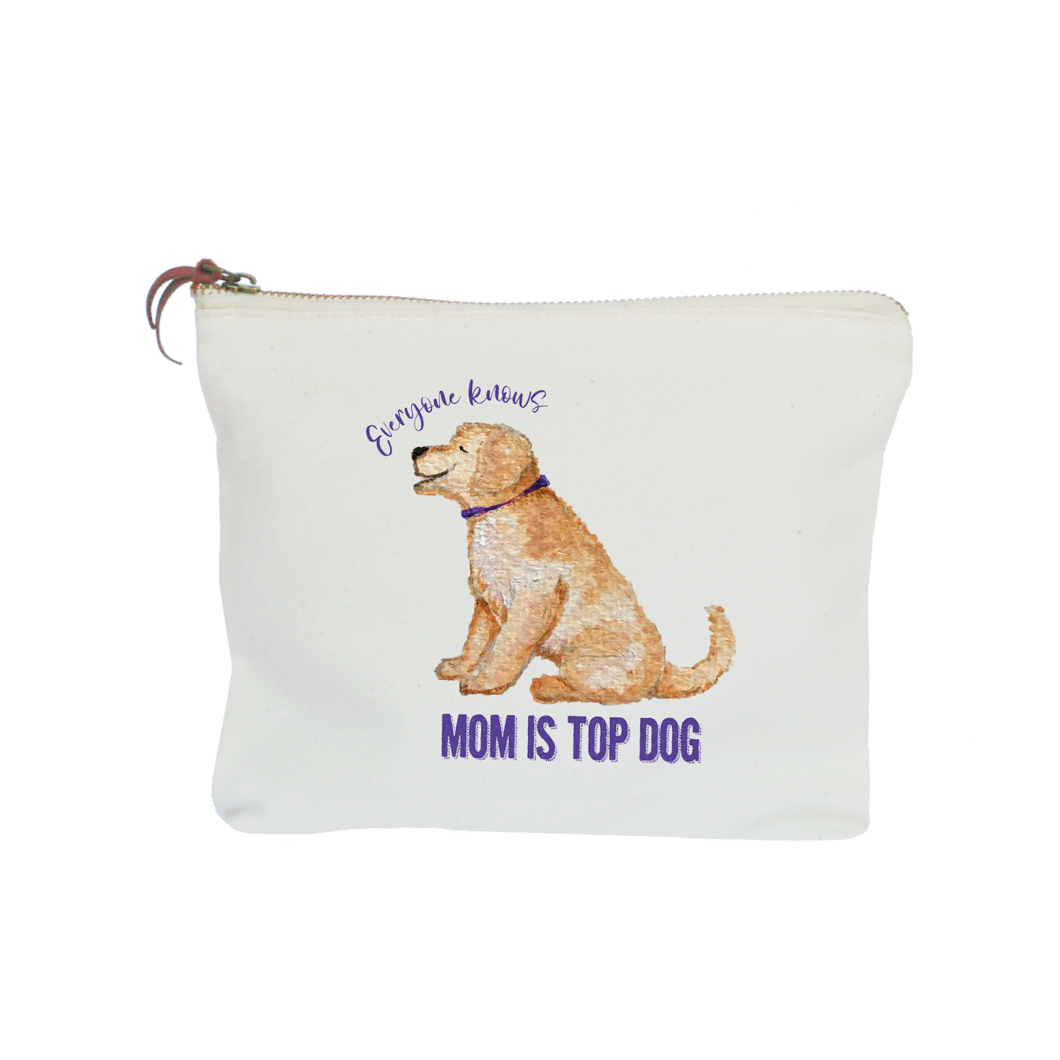 mom top dog zipper pouch