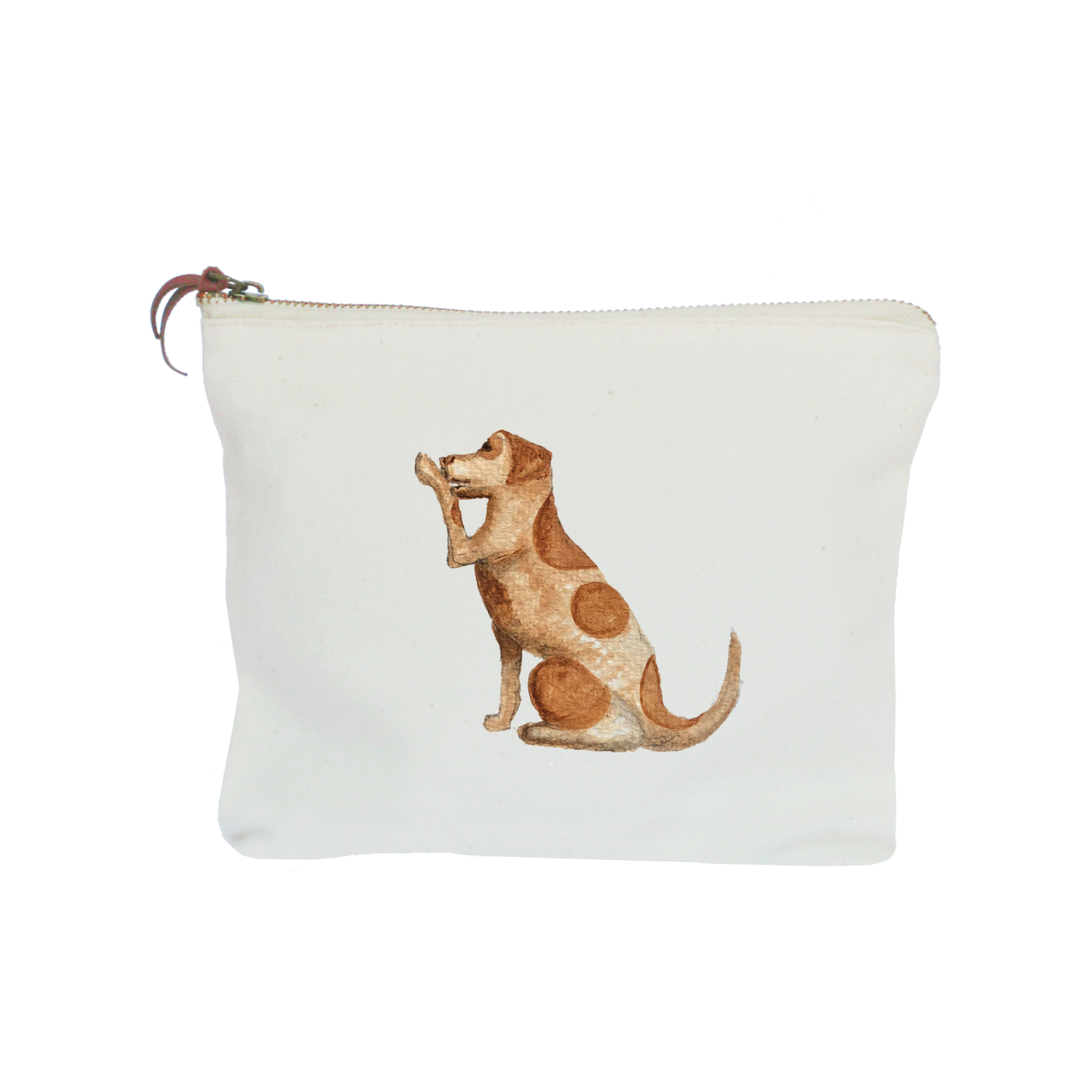 spotted dog zipper pouch