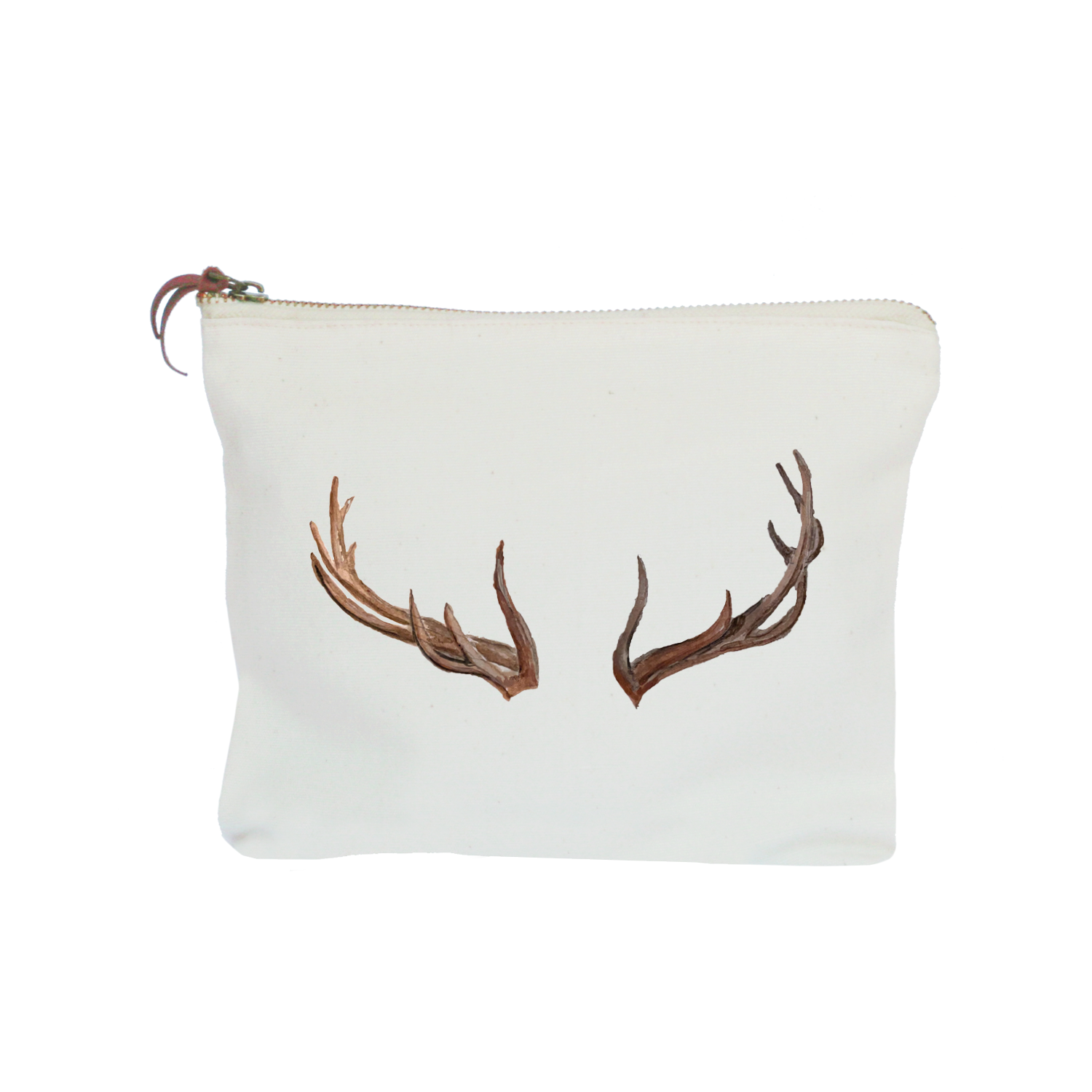 elk antlers zipper pouch